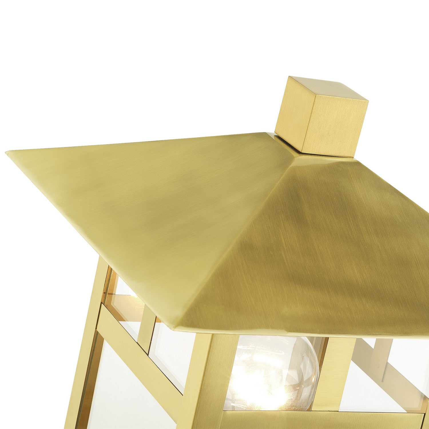 Livex Lighting - 21325-32 - One Light Outdoor Post Top Lantern - Crestlake - Satin Gold