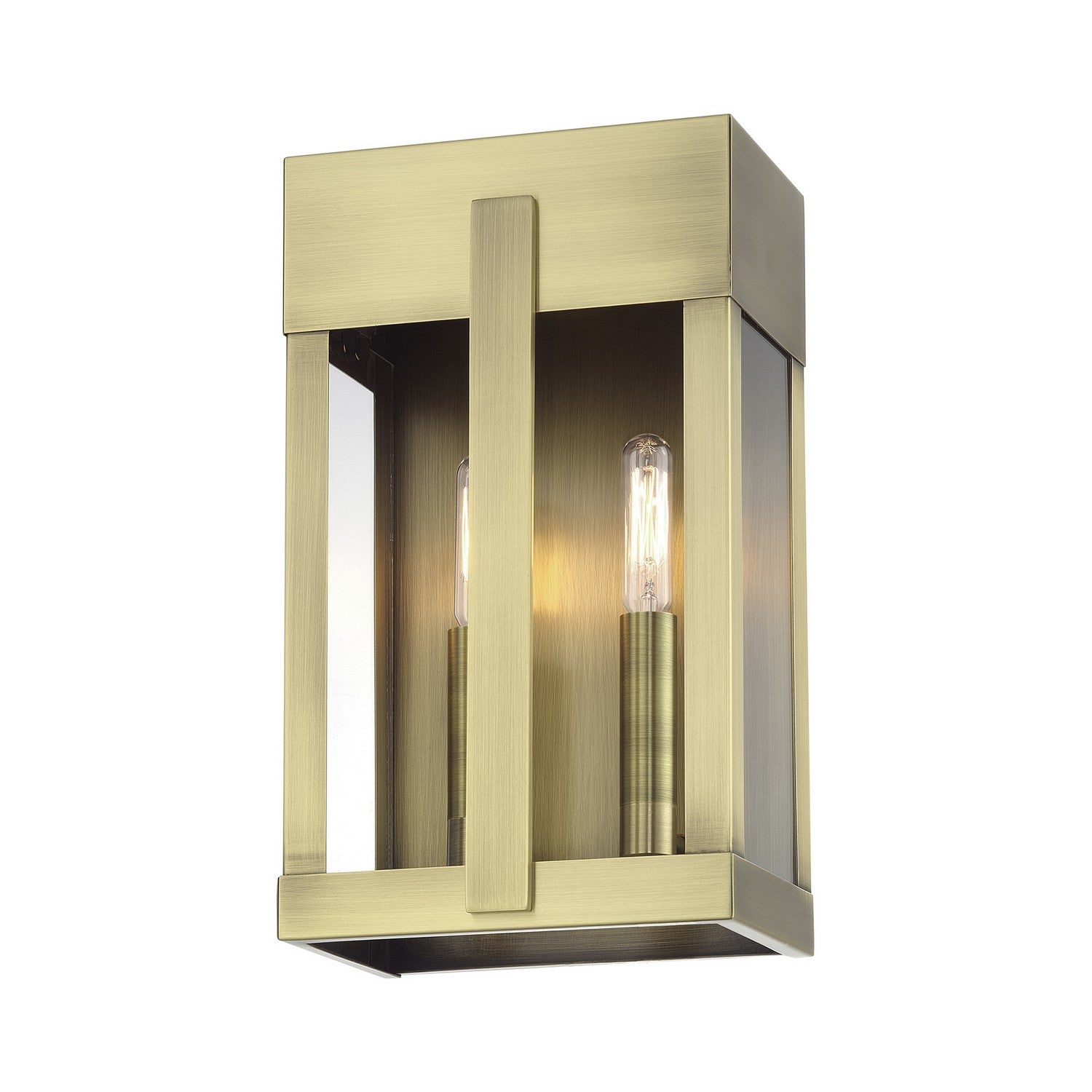 Livex Lighting - 28962-01 - Two Light Outdoor Wall Lantern - Berksford - Antique Brass