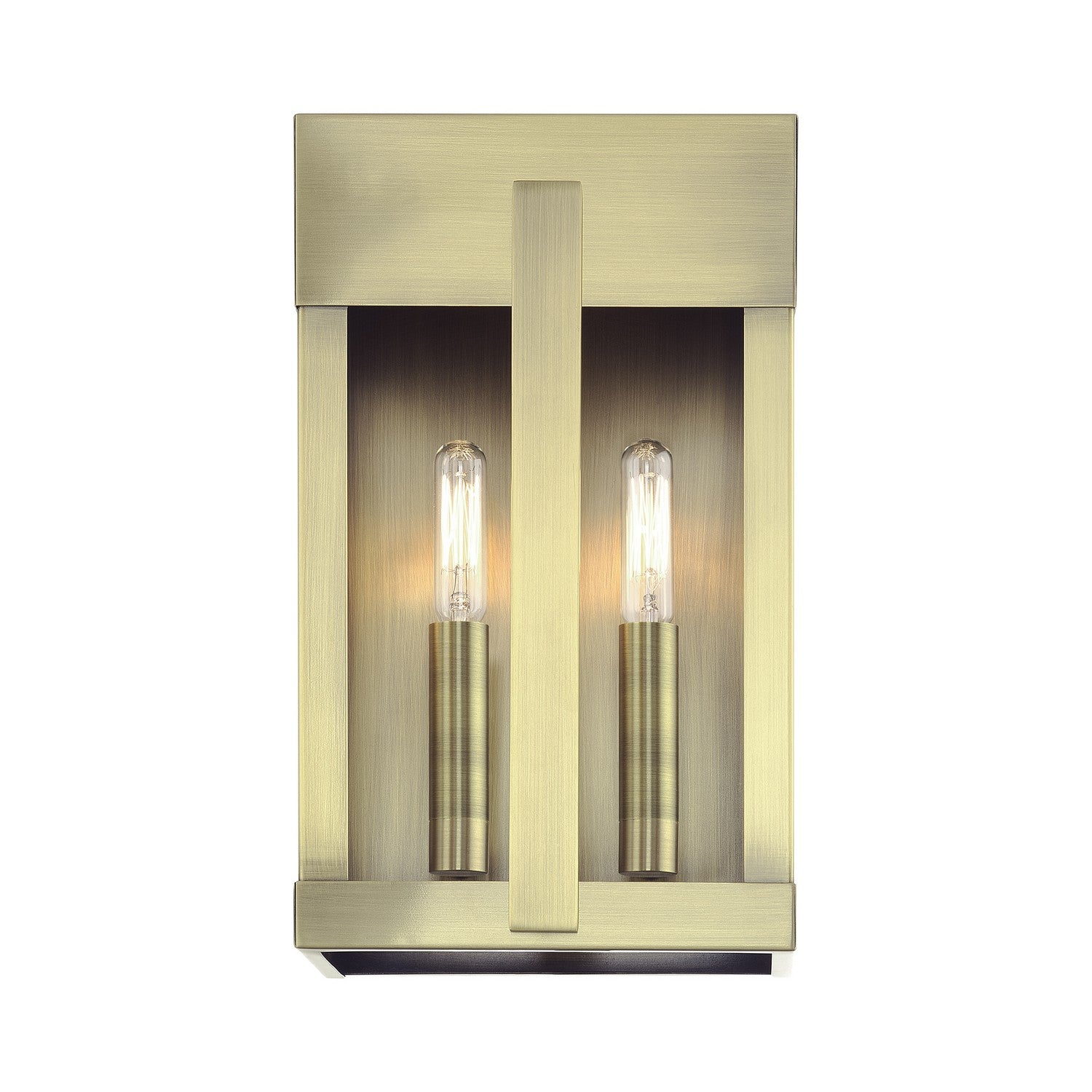 Livex Lighting - 28962-01 - Two Light Outdoor Wall Lantern - Berksford - Antique Brass