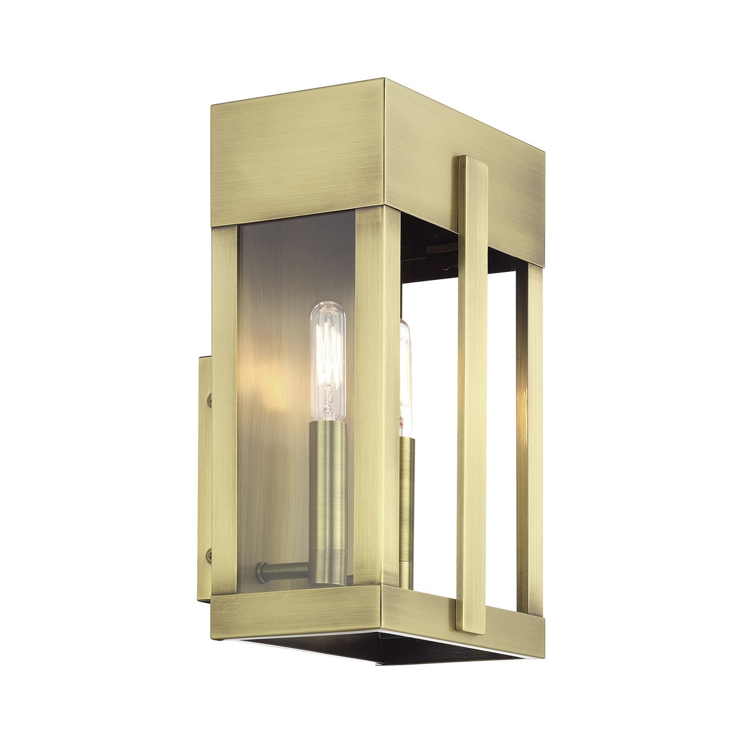 Livex Lighting - 28962-01 - Two Light Outdoor Wall Lantern - Berksford - Antique Brass
