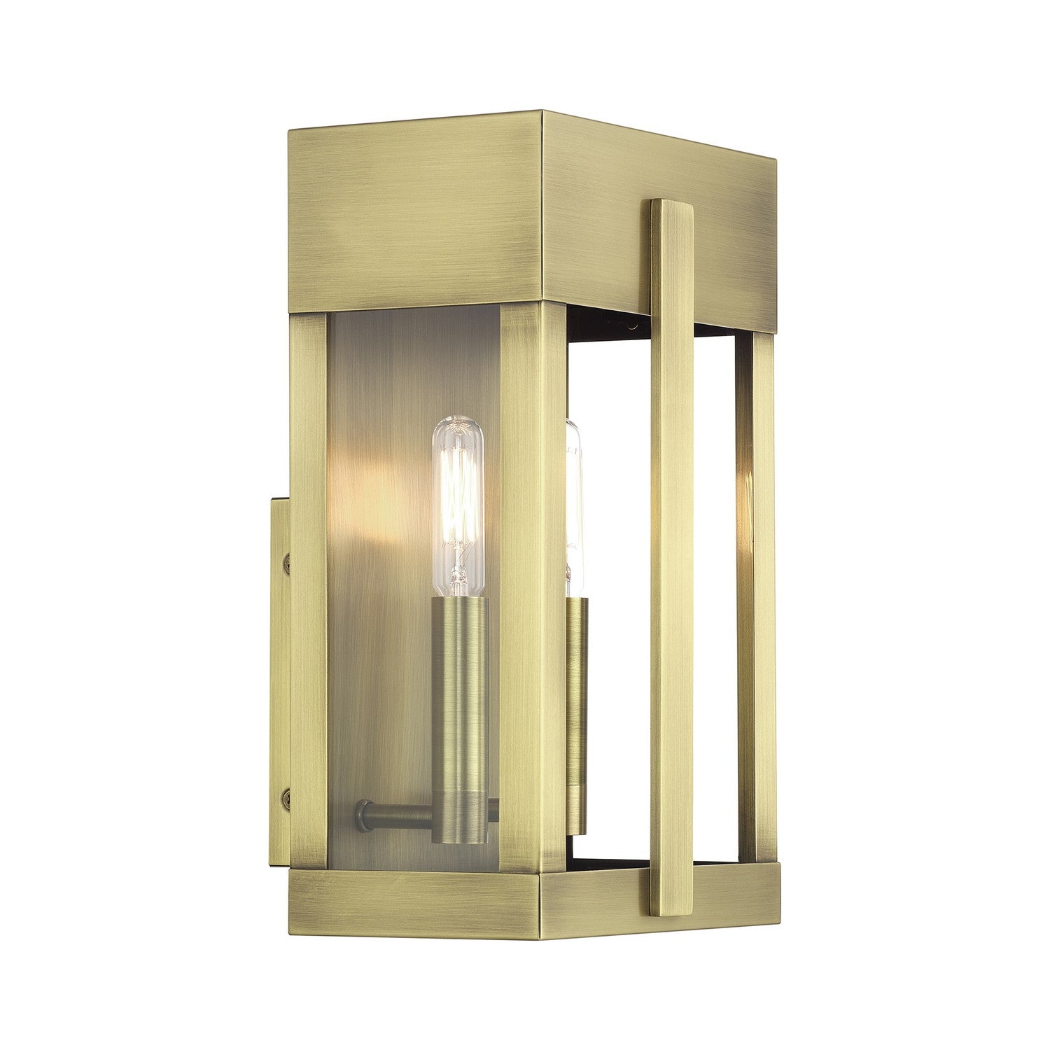 Livex Lighting - 28962-01 - Two Light Outdoor Wall Lantern - Berksford - Antique Brass