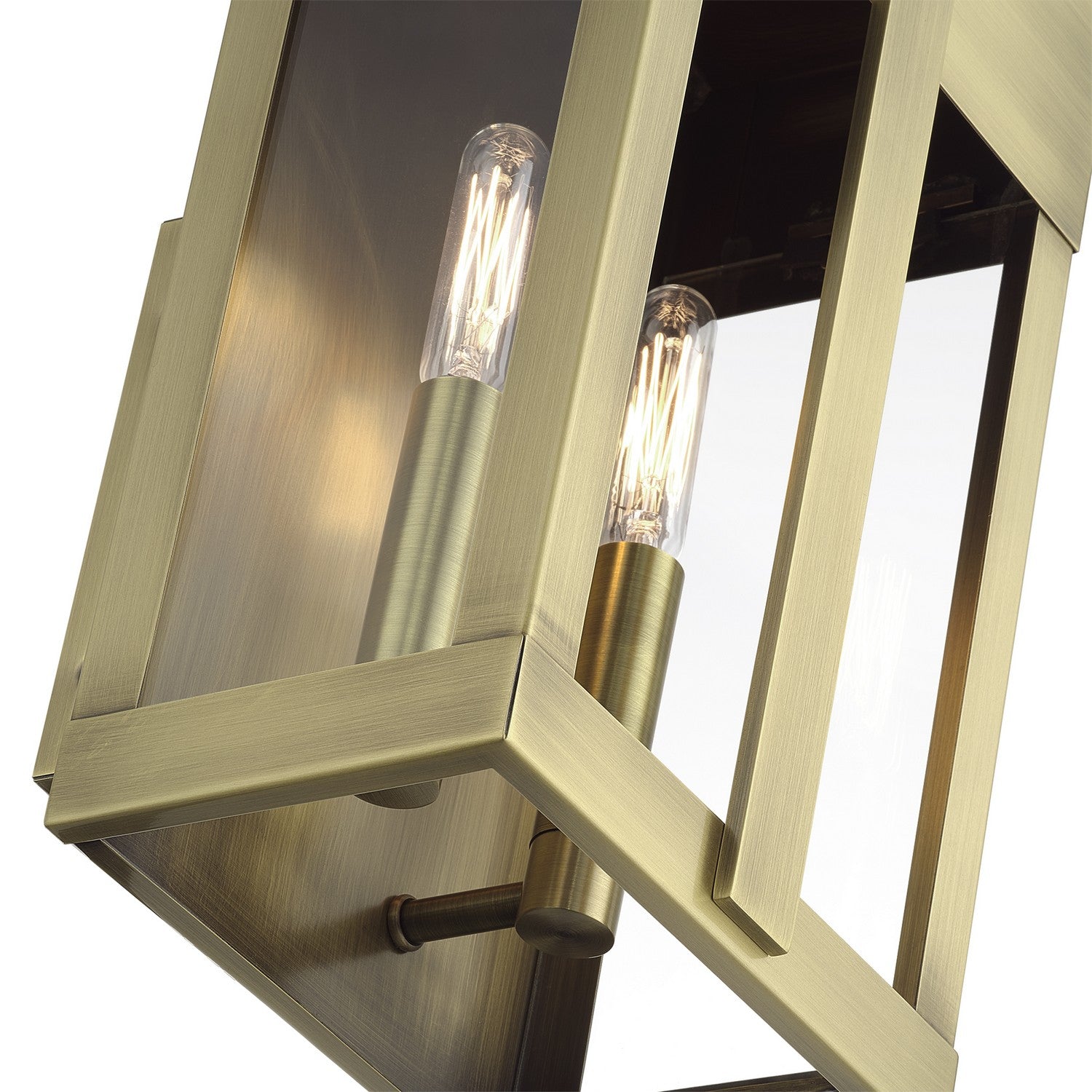 Livex Lighting - 28962-01 - Two Light Outdoor Wall Lantern - Berksford - Antique Brass