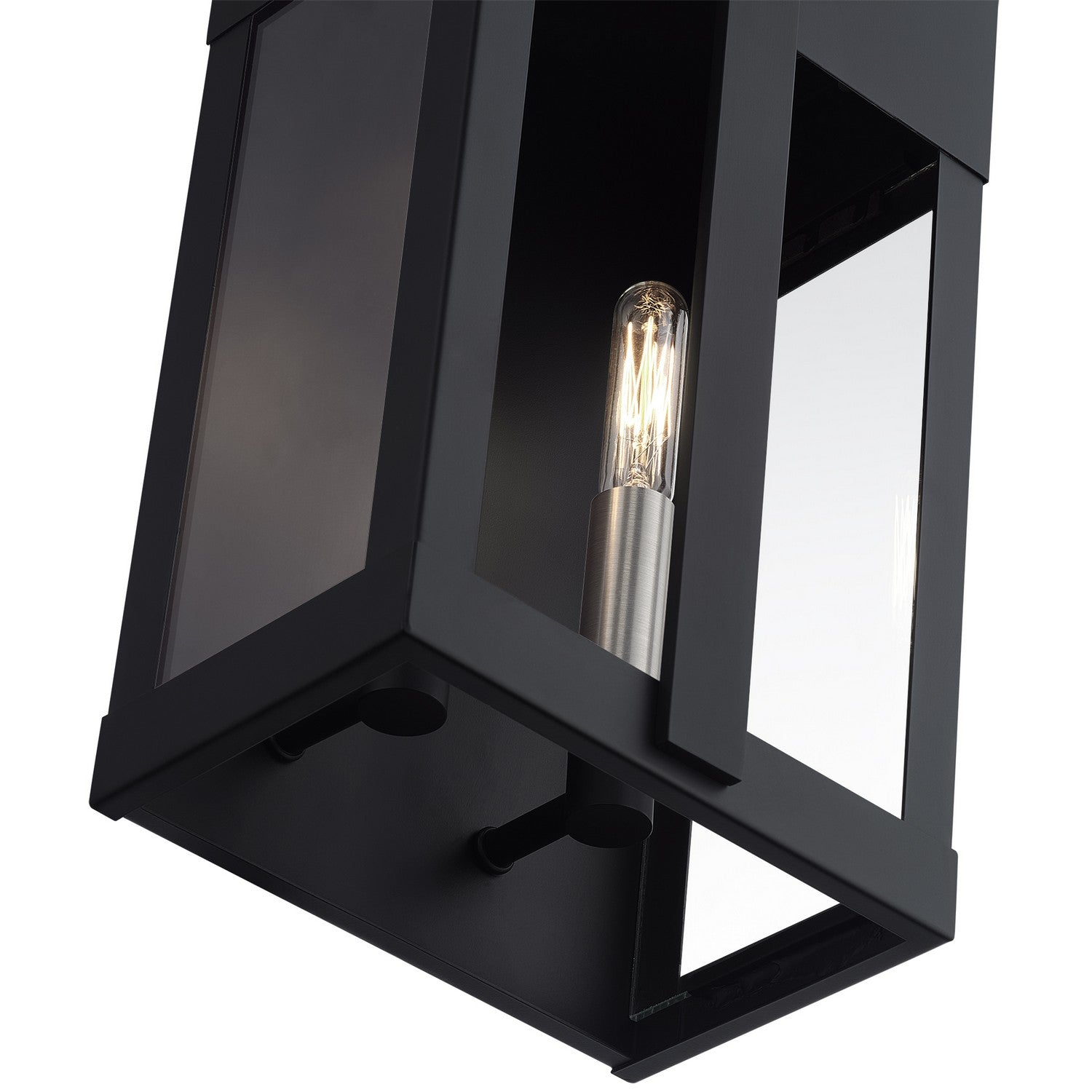 Livex Lighting - 28962-04 - Two Light Outdoor Wall Lantern - Berksford - Black with Brushed Nickel