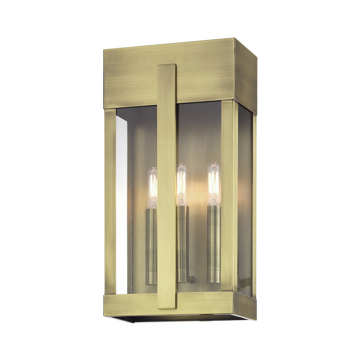 Livex Lighting - 28963-01 - Two Light Outdoor Wall Lantern - Berksford - Antique Brass