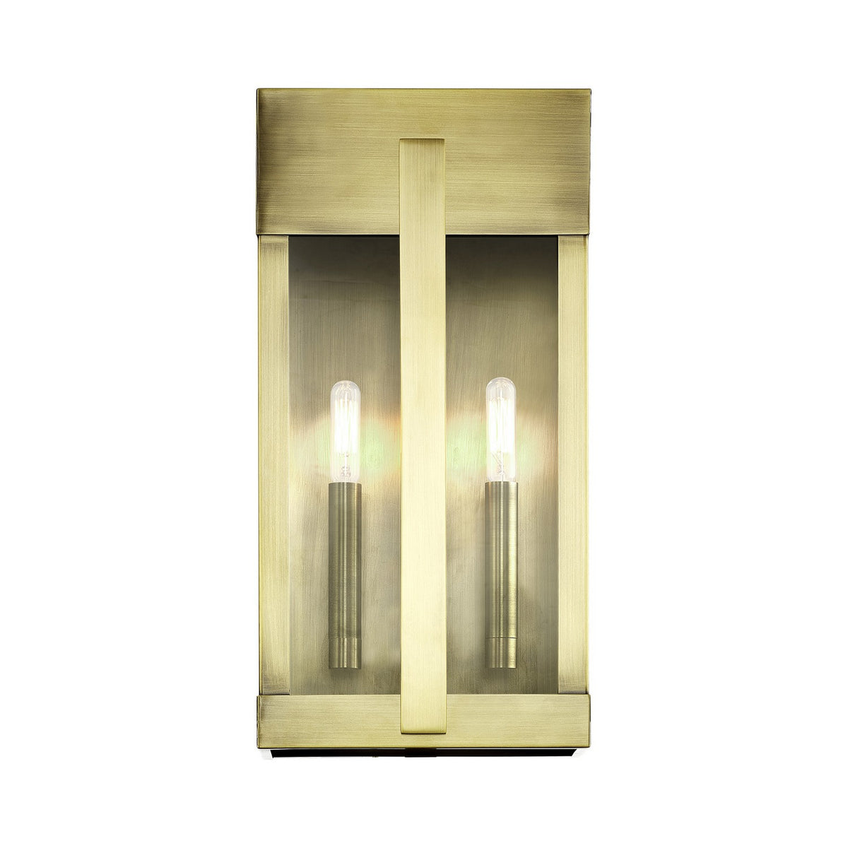 Livex Lighting - 28963-01 - Two Light Outdoor Wall Lantern - Berksford - Antique Brass