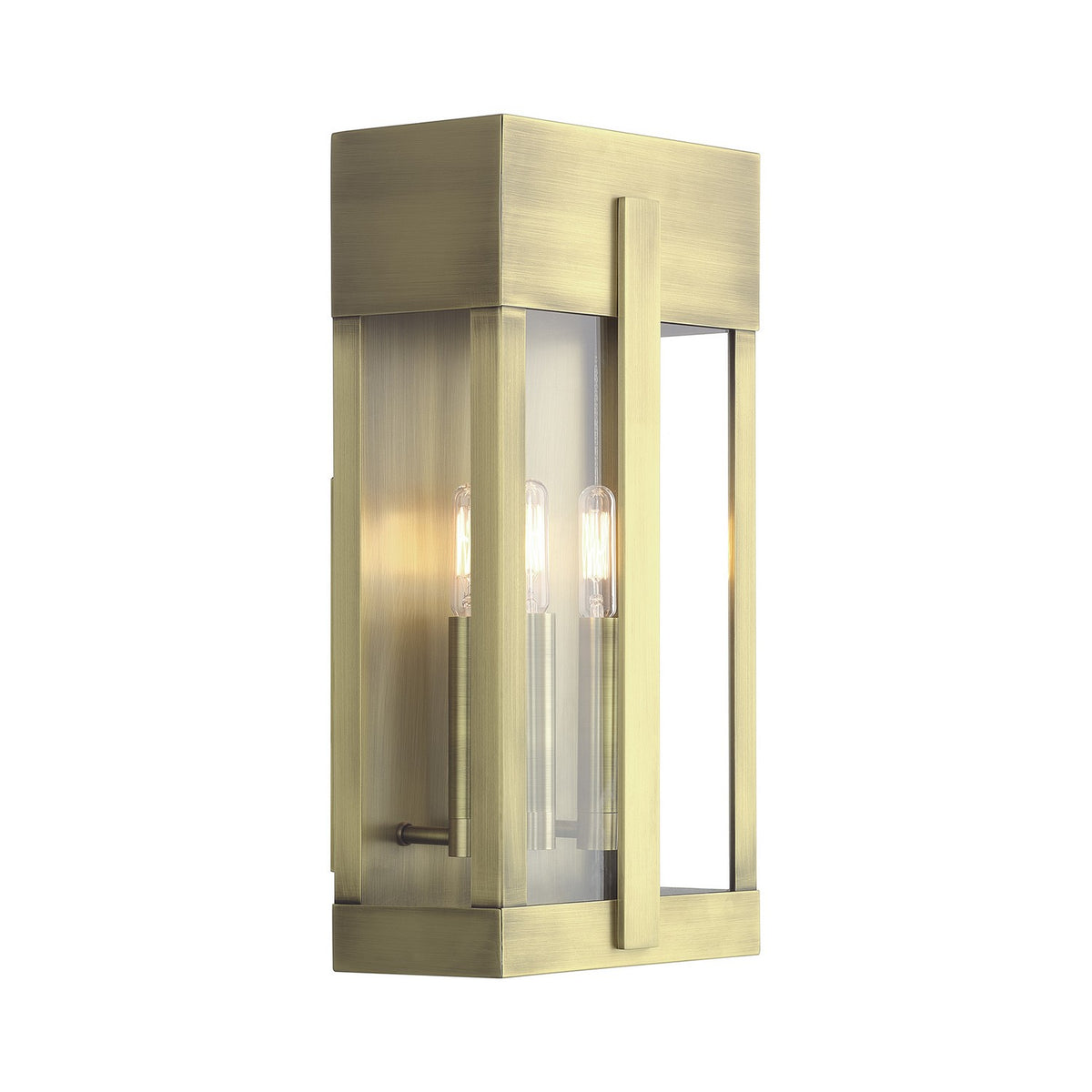 Livex Lighting - 28963-01 - Two Light Outdoor Wall Lantern - Berksford - Antique Brass