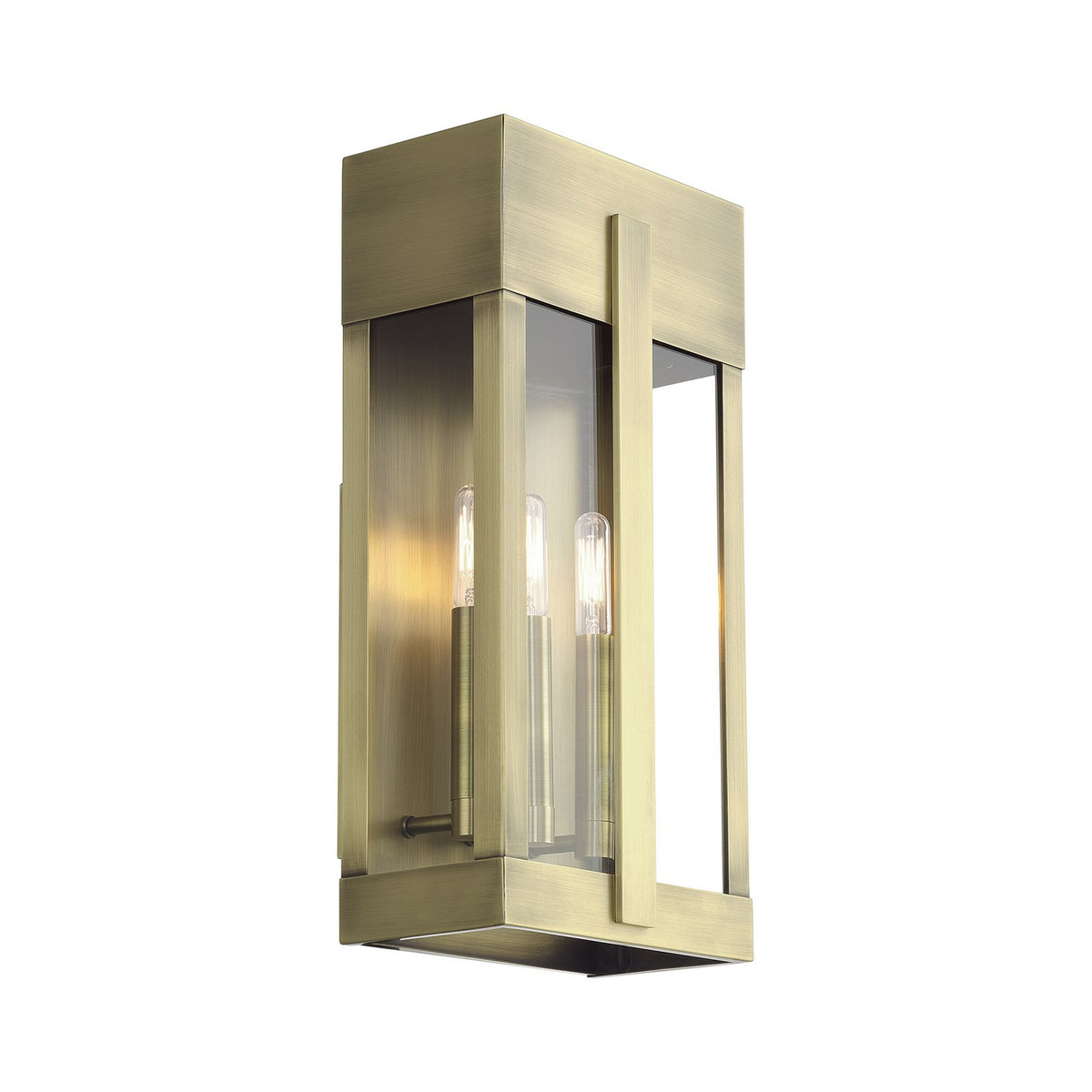 Livex Lighting - 28963-01 - Two Light Outdoor Wall Lantern - Berksford - Antique Brass