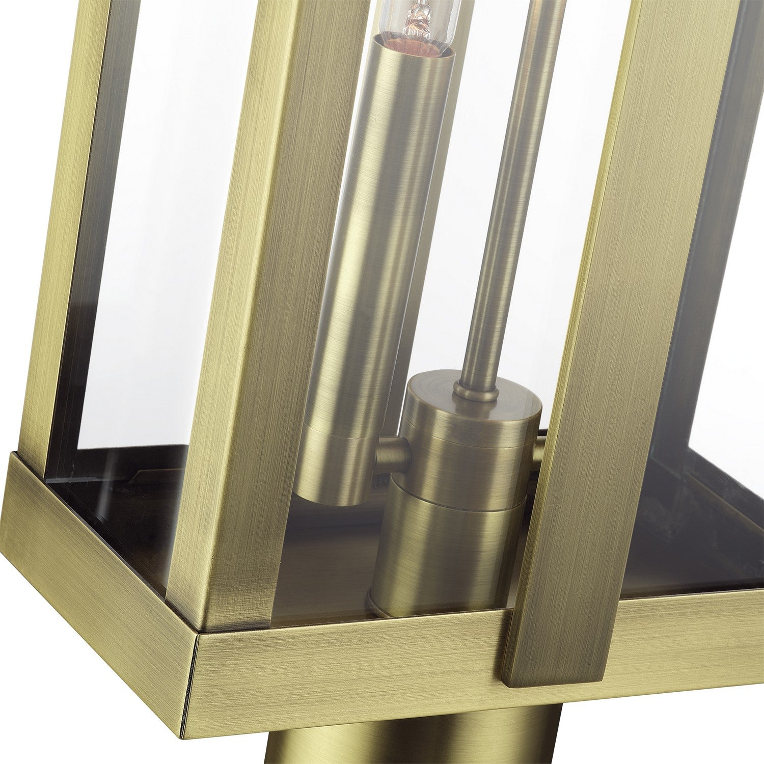 Livex Lighting - 28964-01 - Two Light Outdoor Post Top Lantern - Berksford - Antique Brass