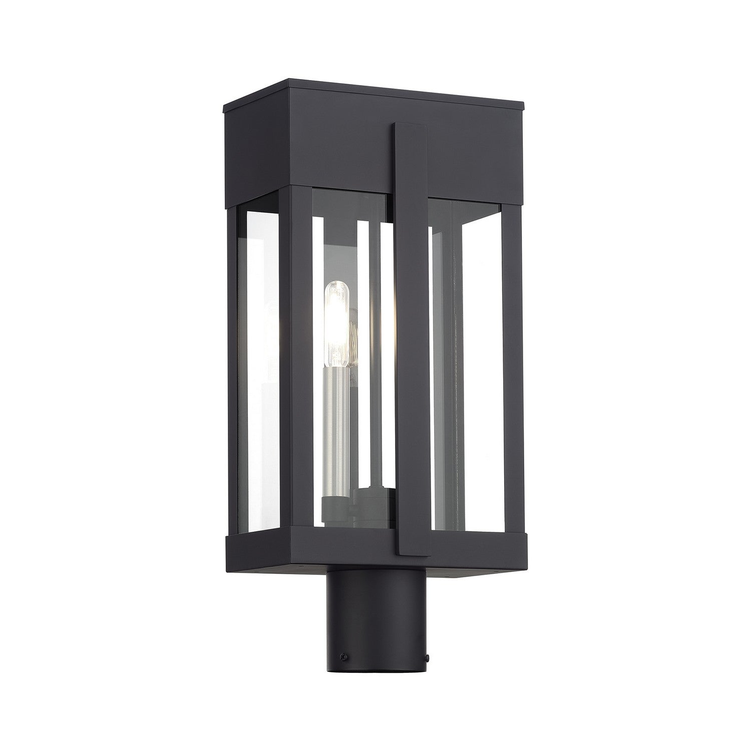 Livex Lighting - 28964-04 - Two Light Outdoor Post Top Lantern - Berksford - Black with Brushed Nickel