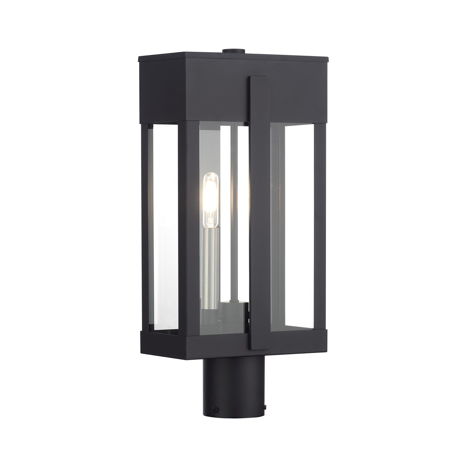 Livex Lighting - 28964-04 - Two Light Outdoor Post Top Lantern - Berksford - Black with Brushed Nickel