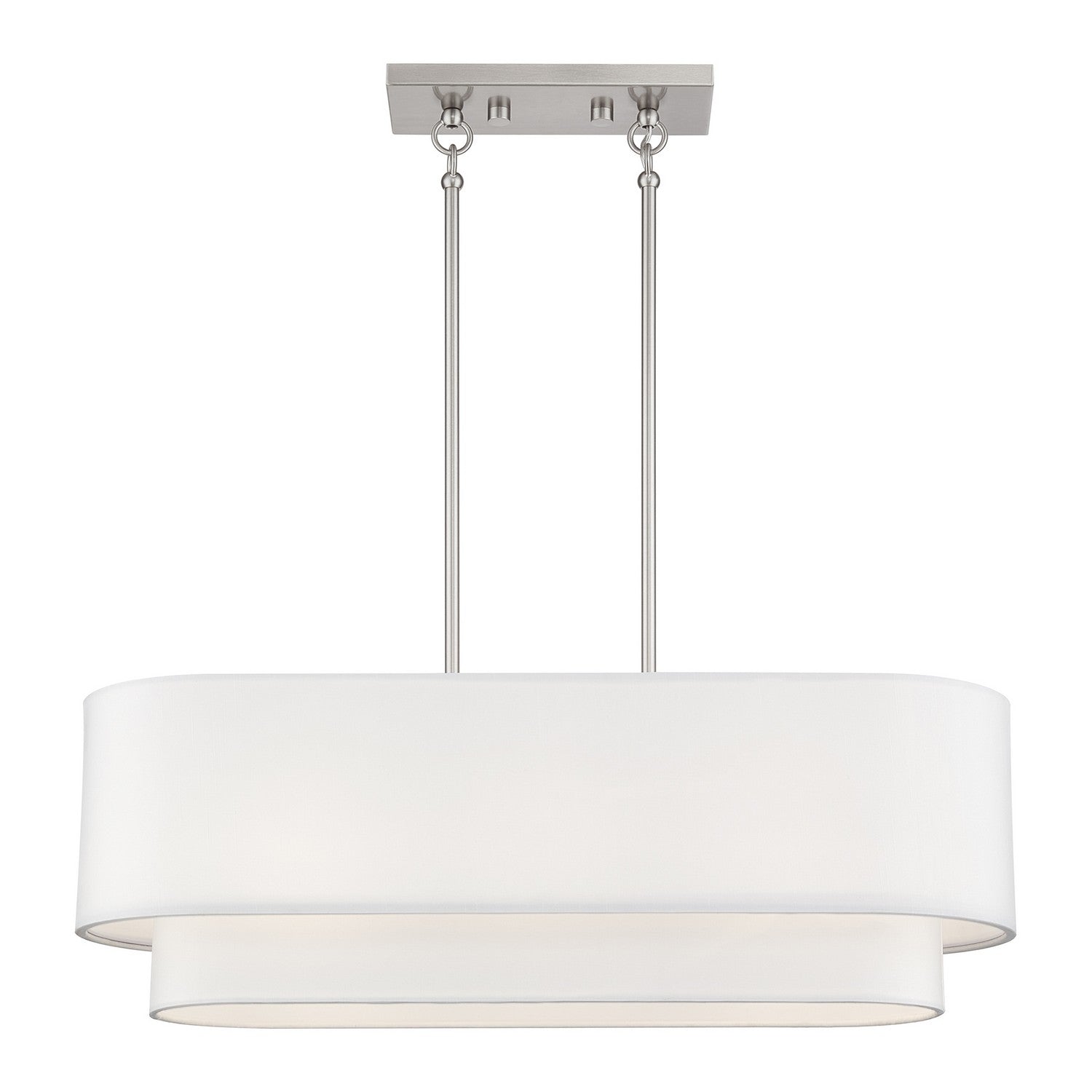Livex Lighting - 41085-91 - Three Light Linear Chandelier - Manorwood - Brushed Nickel