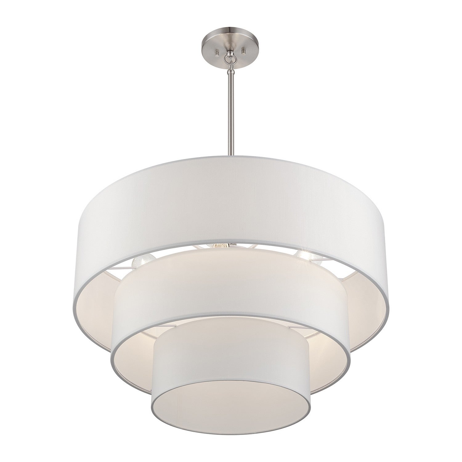 Livex Lighting - 41087-91 - Five Light Pendant Chandelier - Manorwood - Brushed Nickel