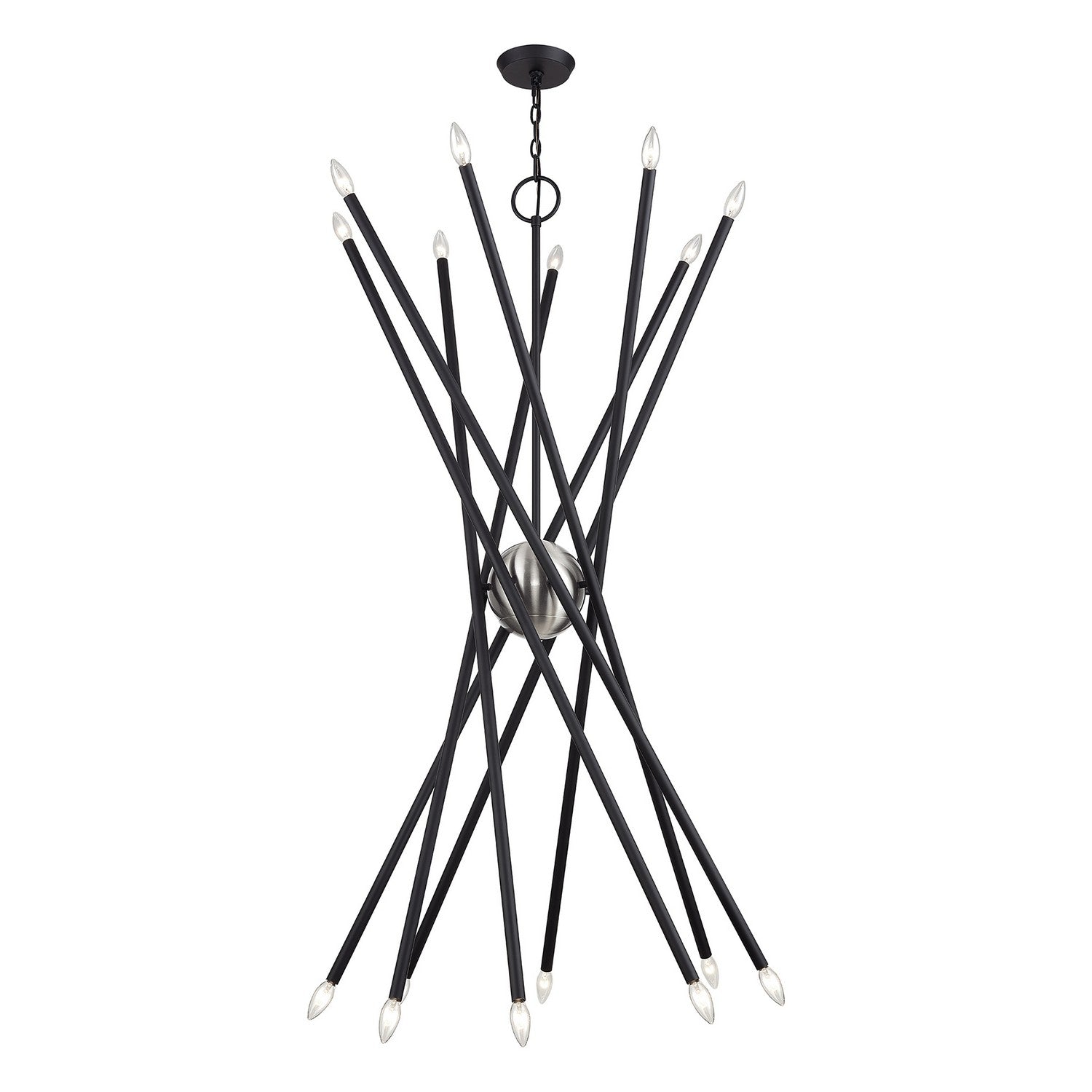 Livex Lighting - 46758-04 - 16 Light Foyer Chandelier - Soho - Black