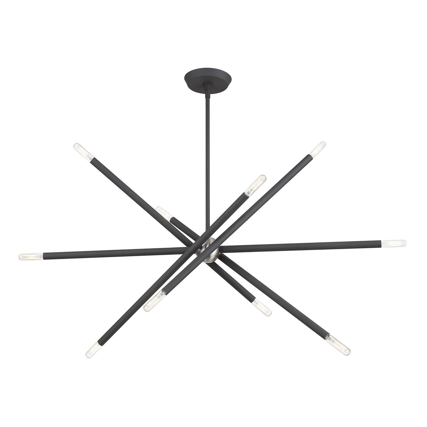 Livex Lighting - 46777-76 - Ten Light Linear Chandelier - Soho - Scandinavian Gray with Brushed Nickel