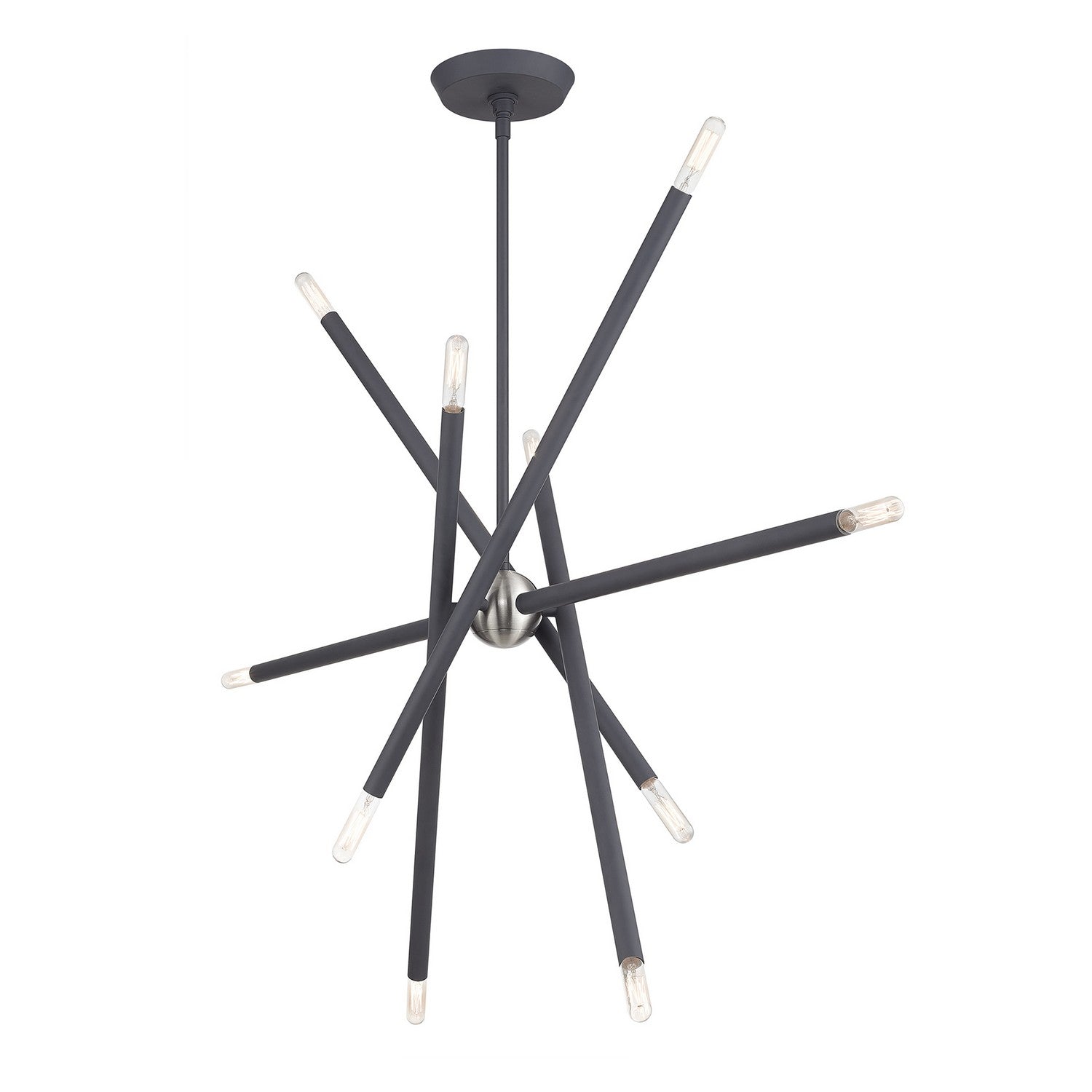 Livex Lighting - 46777-76 - Ten Light Linear Chandelier - Soho - Scandinavian Gray with Brushed Nickel