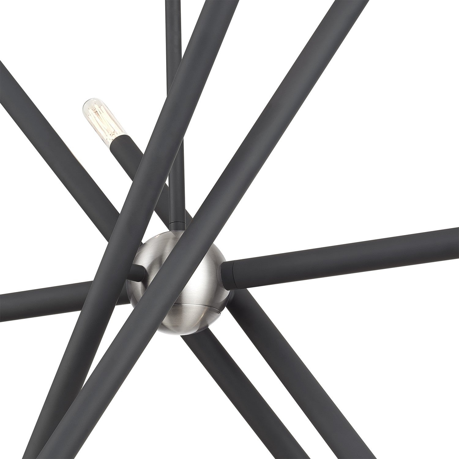 Livex Lighting - 46777-76 - Ten Light Linear Chandelier - Soho - Scandinavian Gray with Brushed Nickel