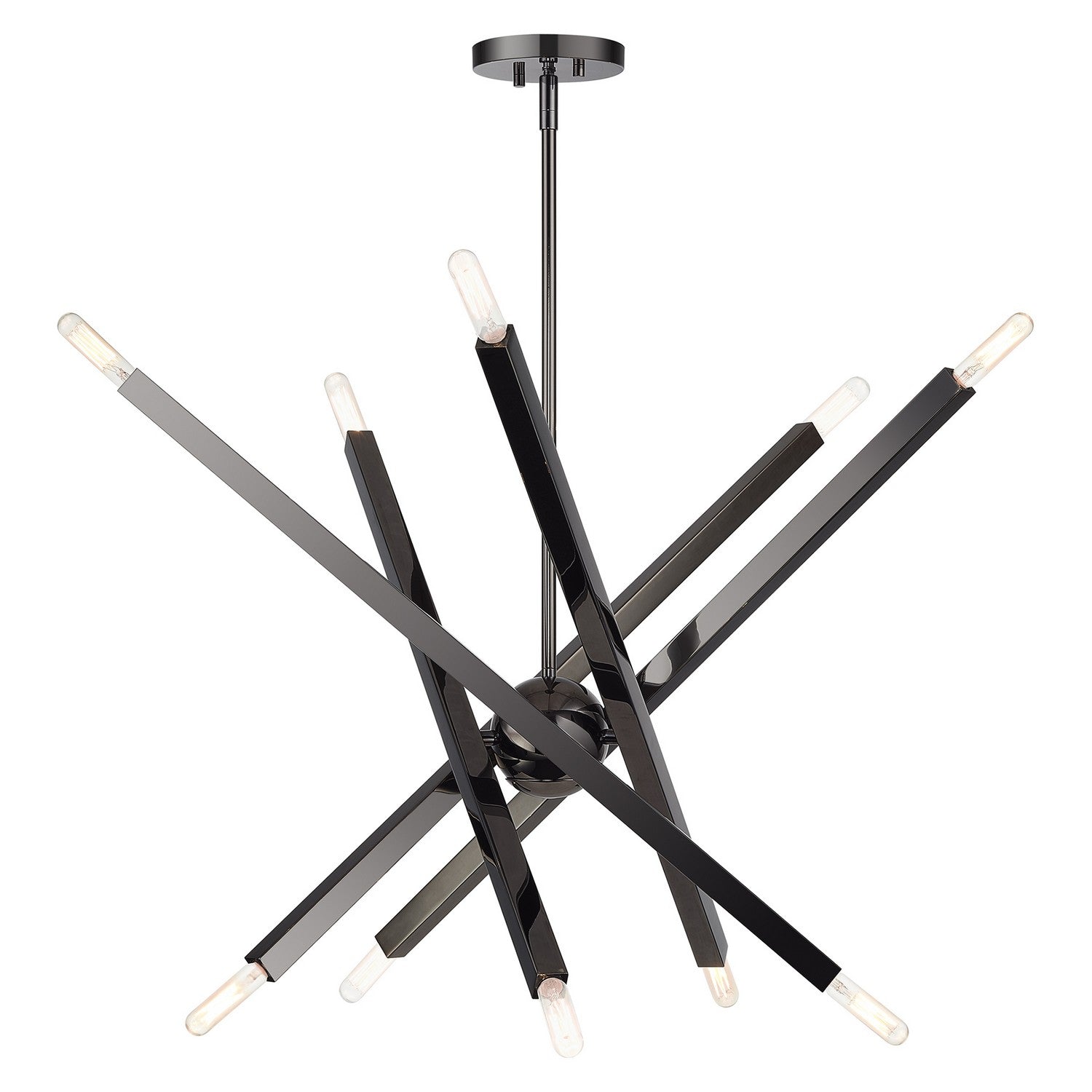 Livex Lighting - 46986-46 - Ten Light Chandelier - Monaco - Black Chrome