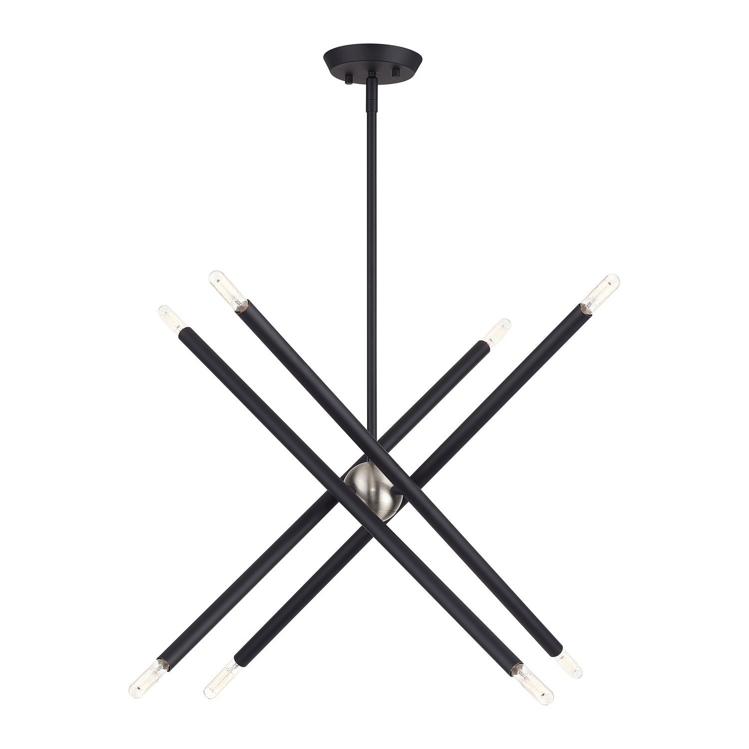 Livex Lighting - 47005-04 - Eight Light Chandelier - Soho - Black