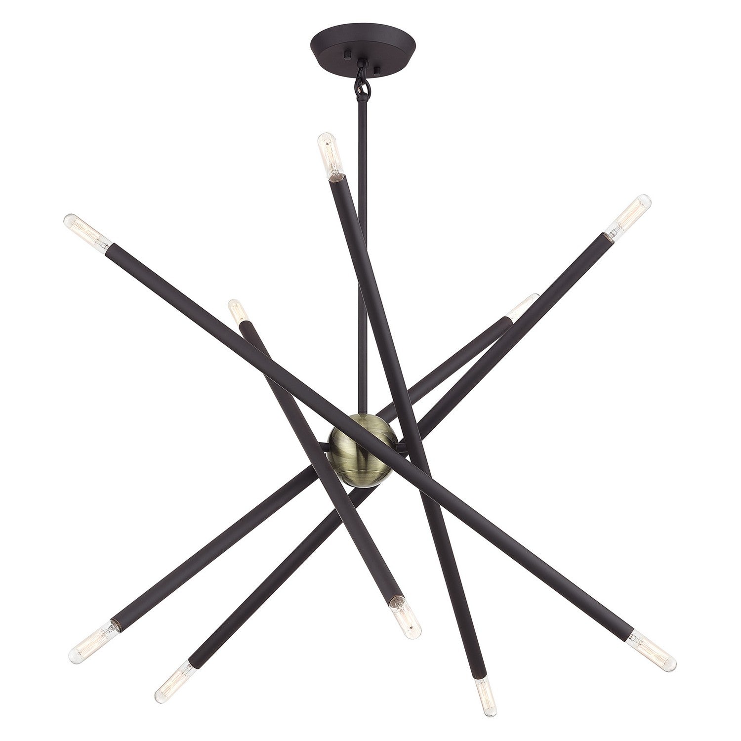Livex Lighting - 47006-07 - Ten Light Chandelier - Soho - Bronze with Antique Brass