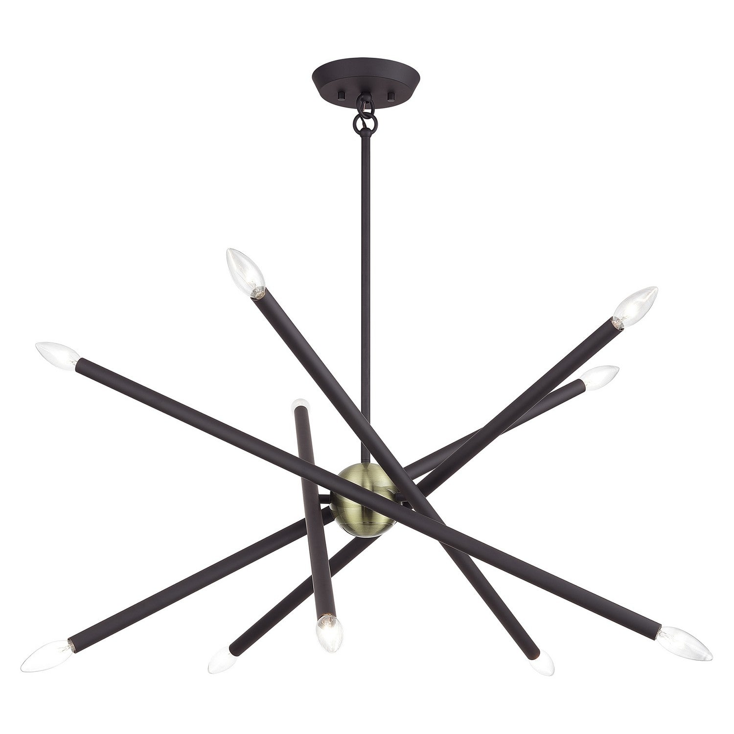 Livex Lighting - 47006-07 - Ten Light Chandelier - Soho - Bronze with Antique Brass