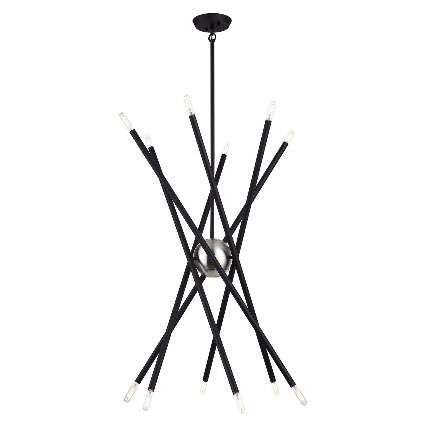 Livex Lighting - 47007-04 - 12 Light Chandelier - Soho - Black