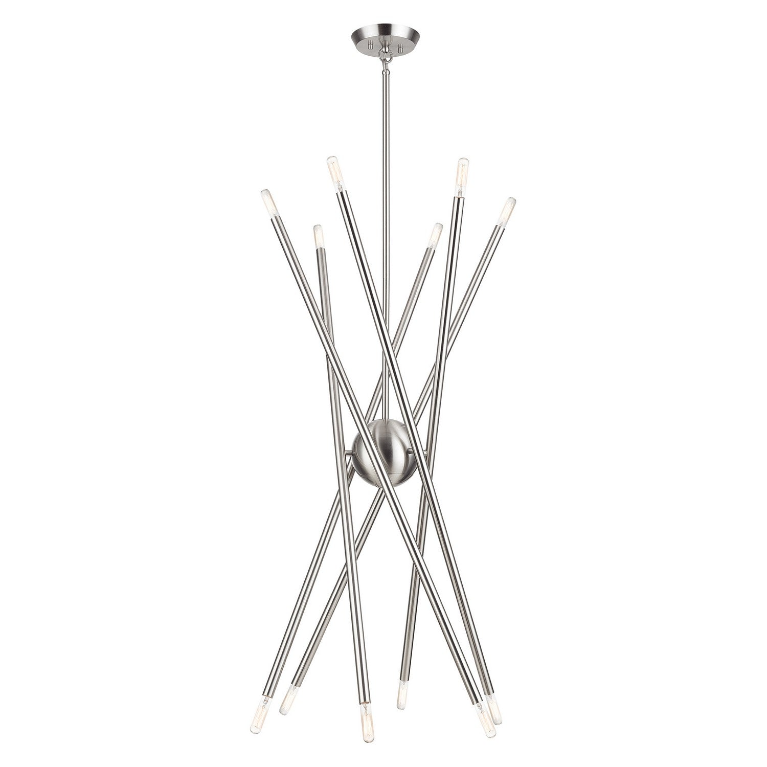Livex Lighting - 47007-91 - 12 Light Chandelier - Soho - Brushed Nickel