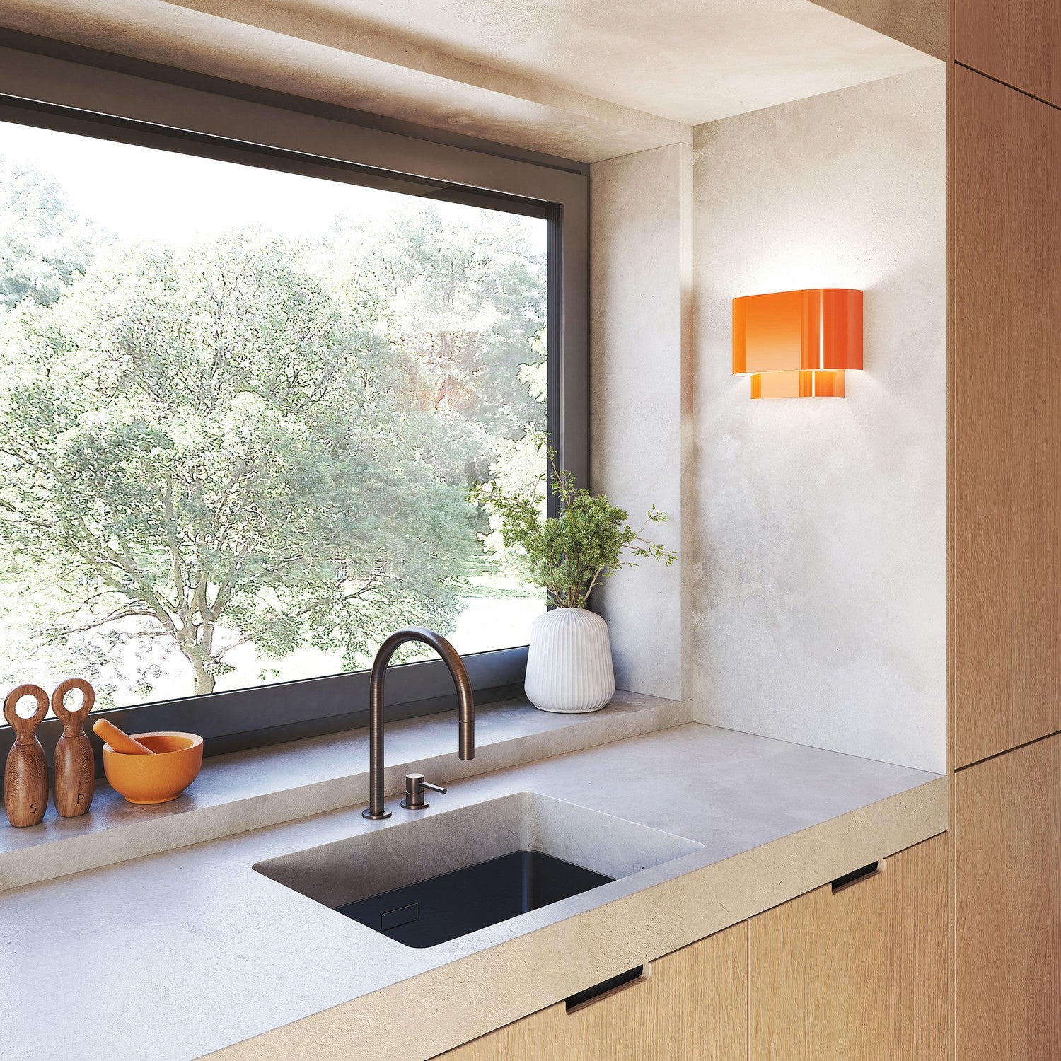 Livex Lighting - 50299-77 - One Light Wall Sconce - Springview - Shiny Orange