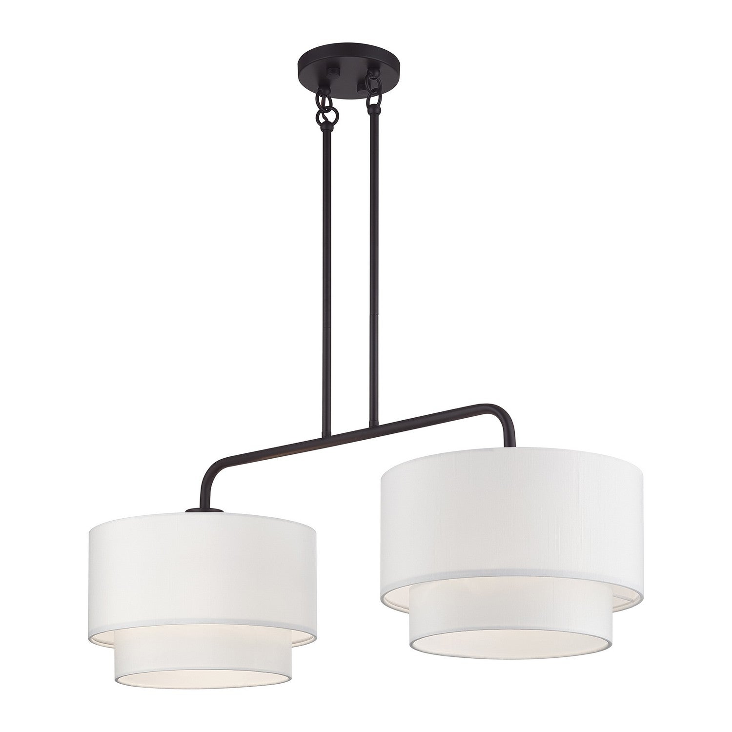 Livex Lighting - 50302-07 - Two Light Linear Chandelier - Manorwood - Bronze