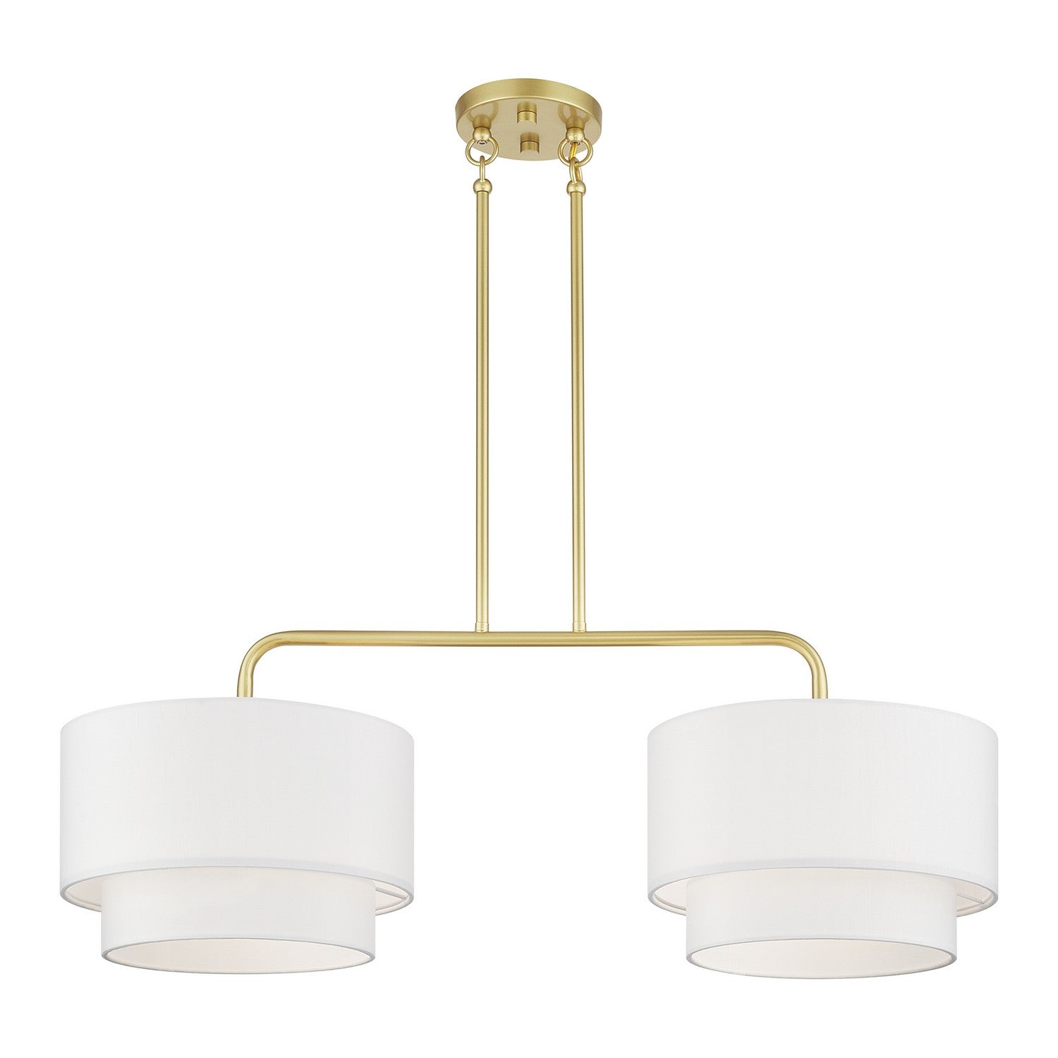 Livex Lighting - 50302-33 - Two Light Linear Chandelier - Manorwood - Soft Gold