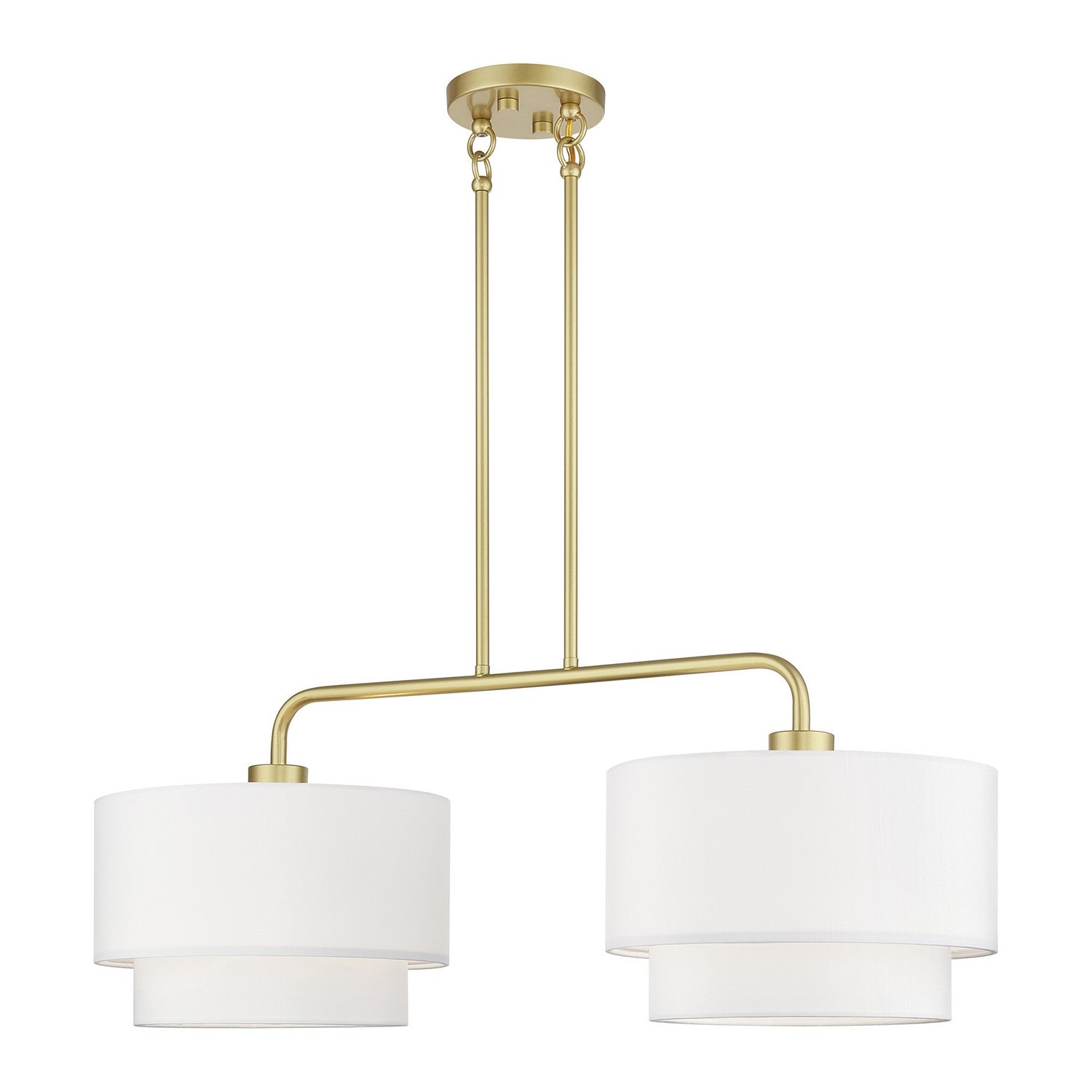 Livex Lighting - 50302-33 - Two Light Linear Chandelier - Manorwood - Soft Gold