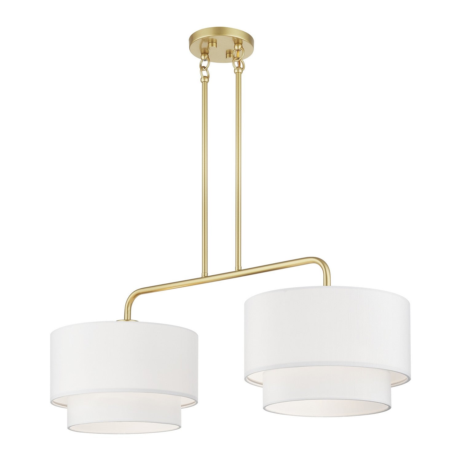 Livex Lighting - 50302-33 - Two Light Linear Chandelier - Manorwood - Soft Gold