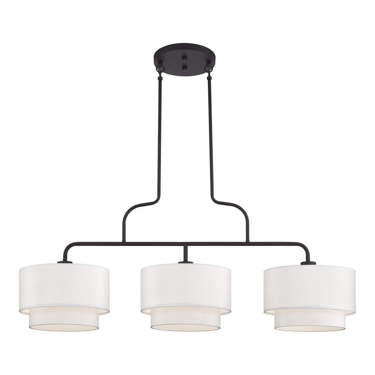 Livex Lighting - 50303-07 - Three Light Linear Chandelier - Manorwood - Bronze