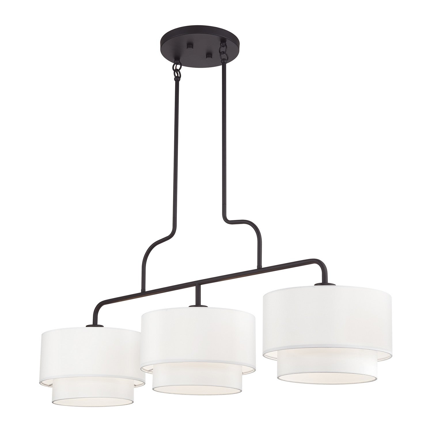 Livex Lighting - 50303-07 - Three Light Linear Chandelier - Manorwood - Bronze