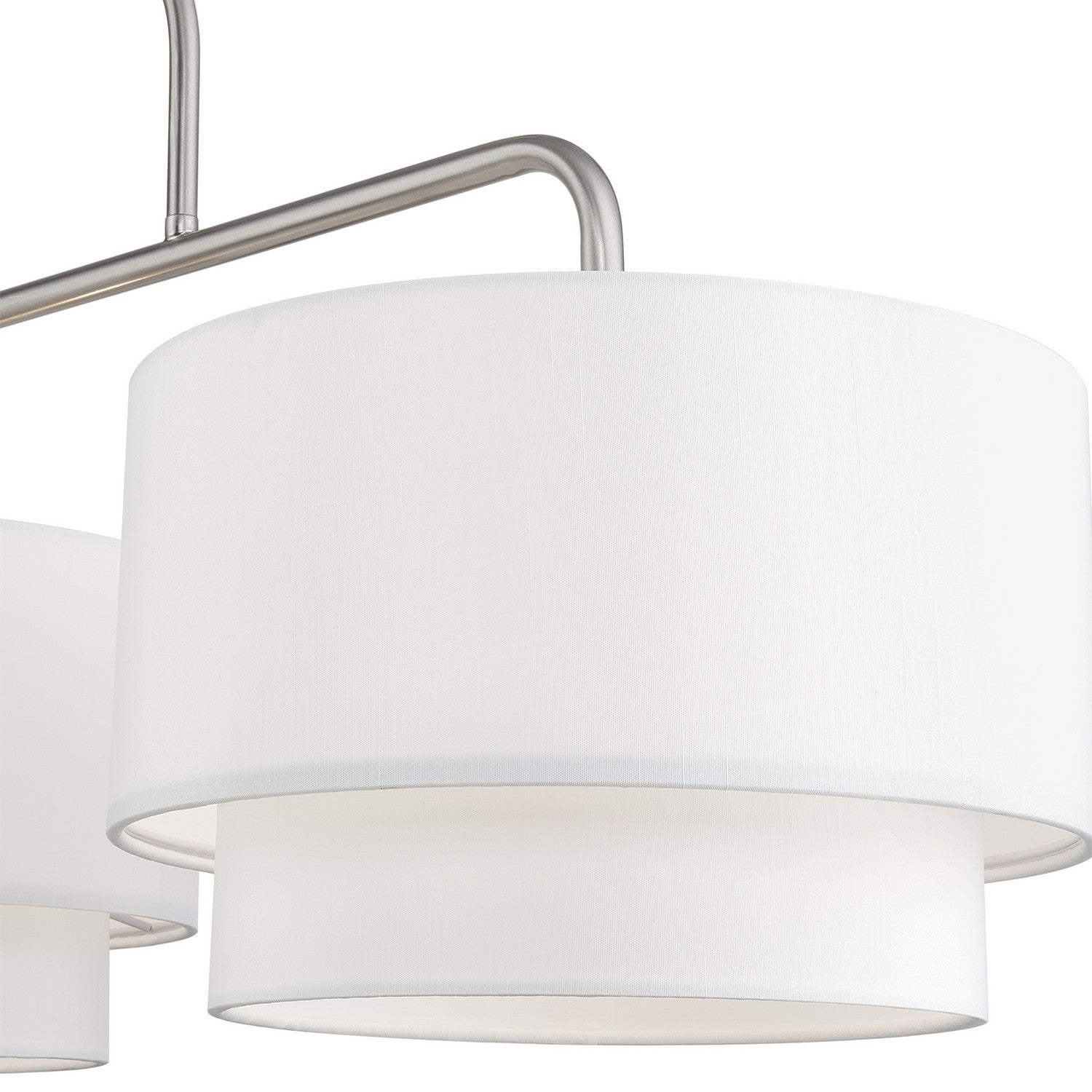 Livex Lighting - 50303-91 - Three Light Linear Chandelier - Manorwood - Brushed Nickel