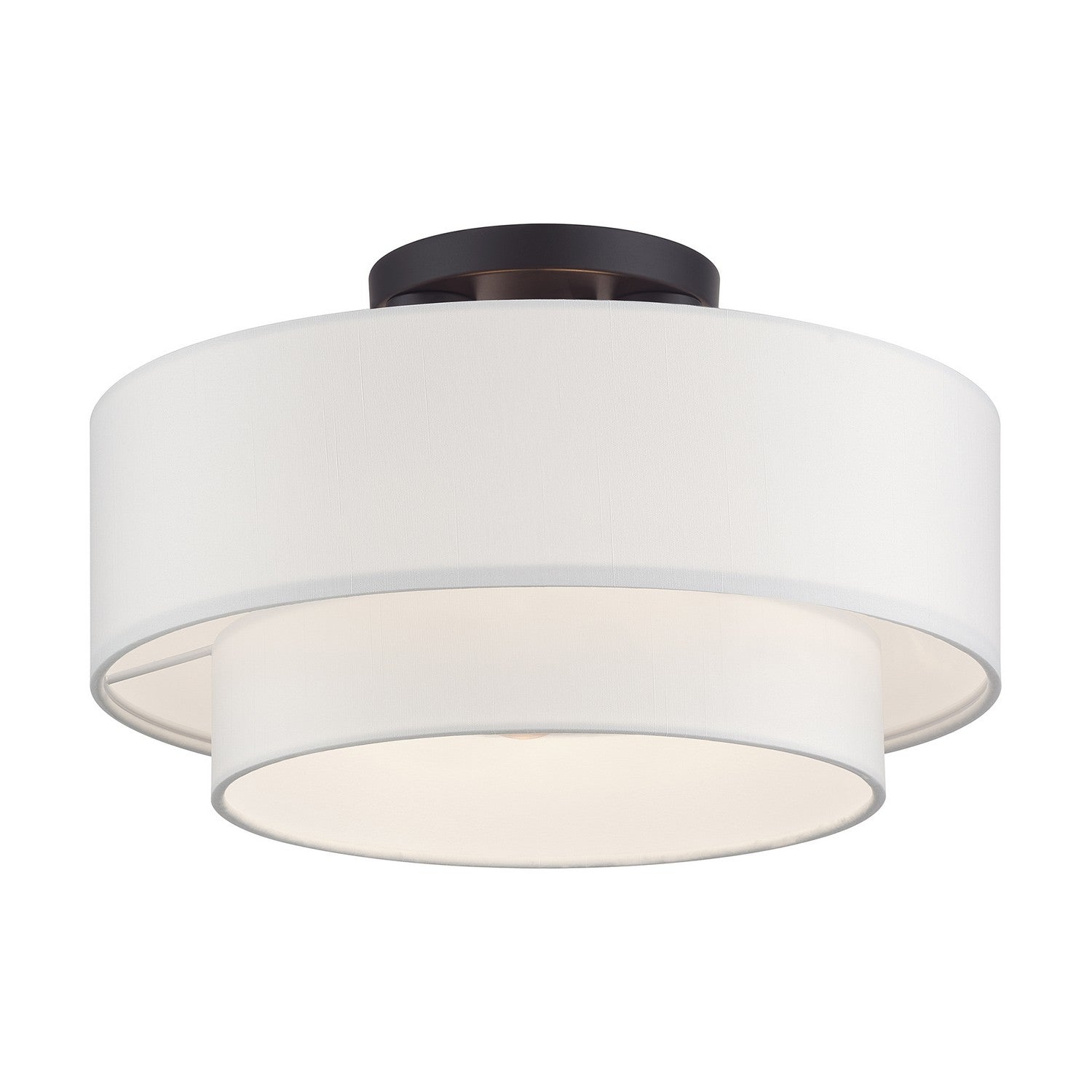 Livex Lighting - 50305-07 - Three Light Semi-Flush Mount - Manorwood - Bronze