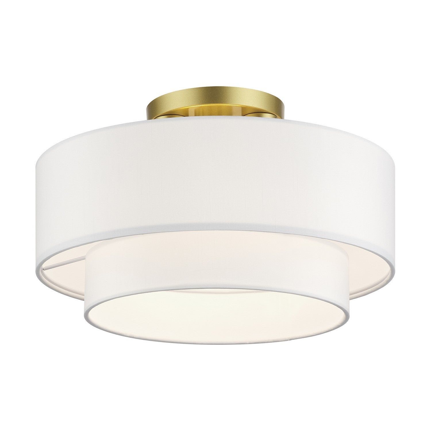 Livex Lighting - 50305-33 - Three Light Semi-Flush Mount - Manorwood - Soft Gold