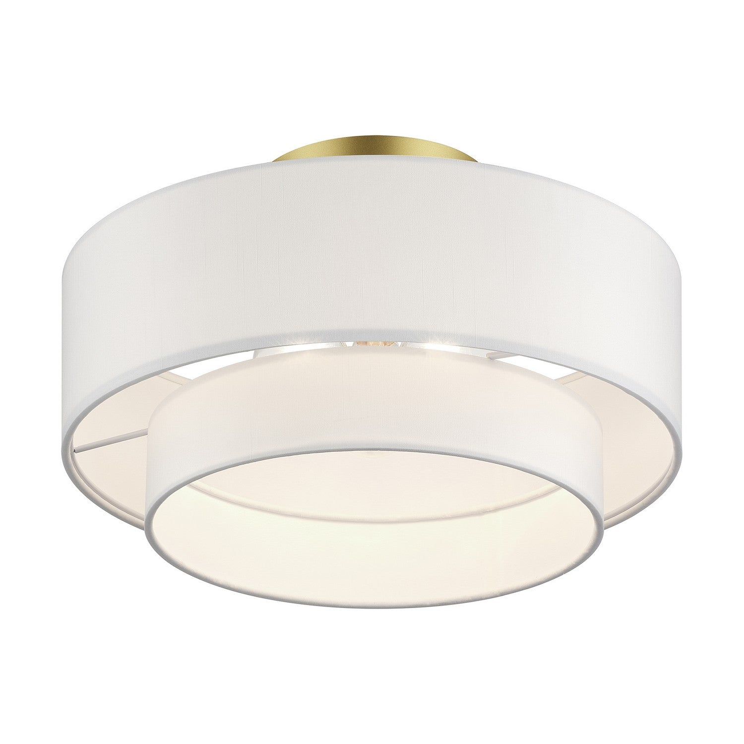 Livex Lighting - 50305-33 - Three Light Semi-Flush Mount - Manorwood - Soft Gold