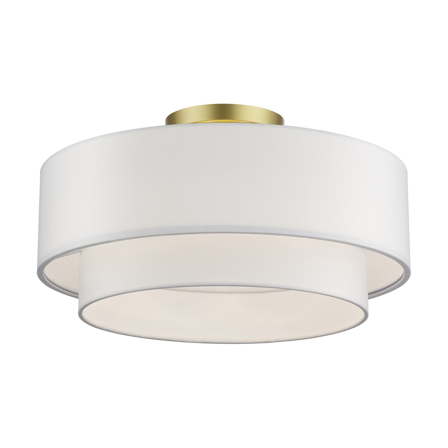 Livex Lighting - 50306-33 - Three Light Semi-Flush Mount - Manorwood - Soft Gold