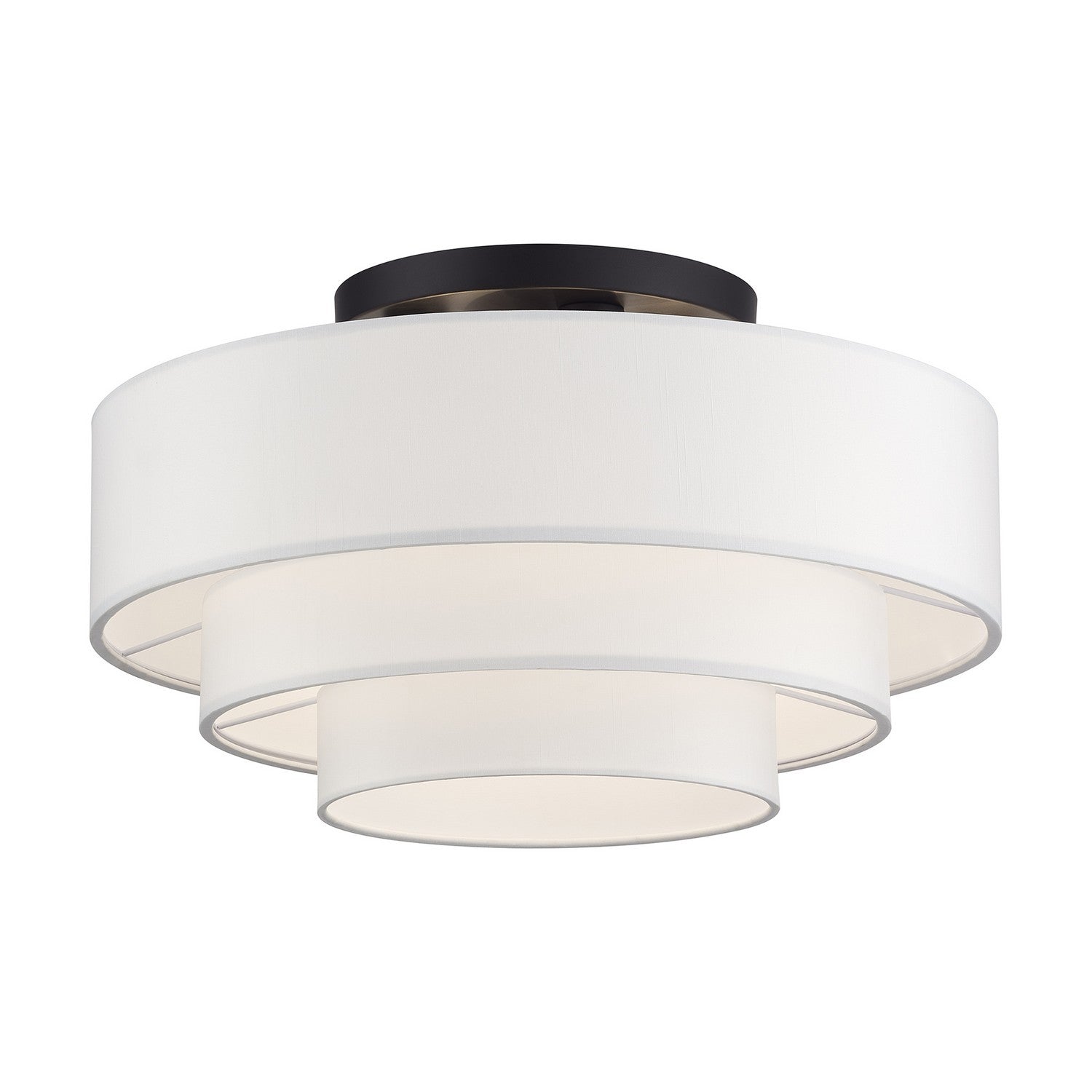 Livex Lighting - 50307-07 - Four Light Semi-Flush Mount - Manorwood - Bronze