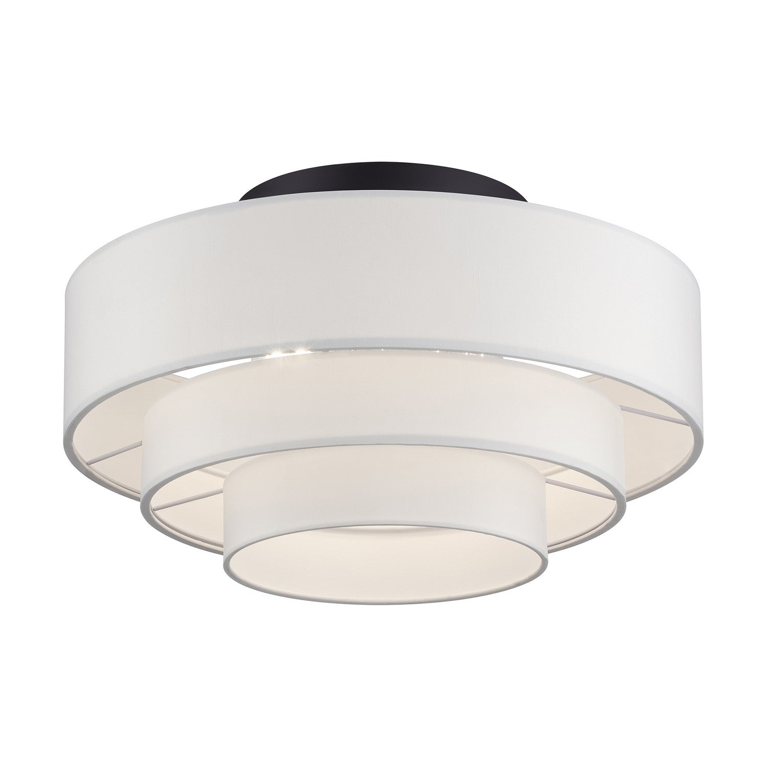 Livex Lighting - 50307-07 - Four Light Semi-Flush Mount - Manorwood - Bronze