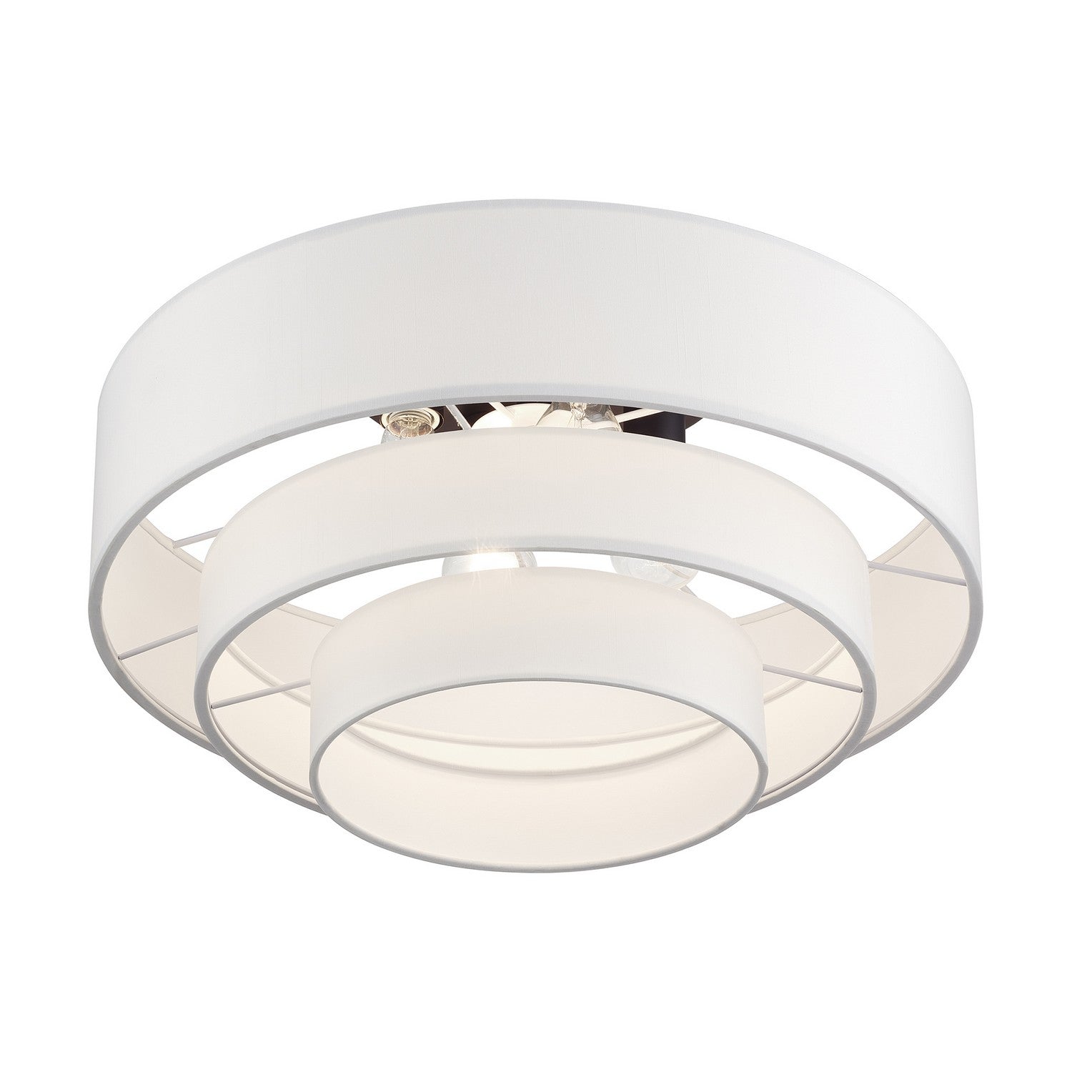 Livex Lighting - 50307-07 - Four Light Semi-Flush Mount - Manorwood - Bronze