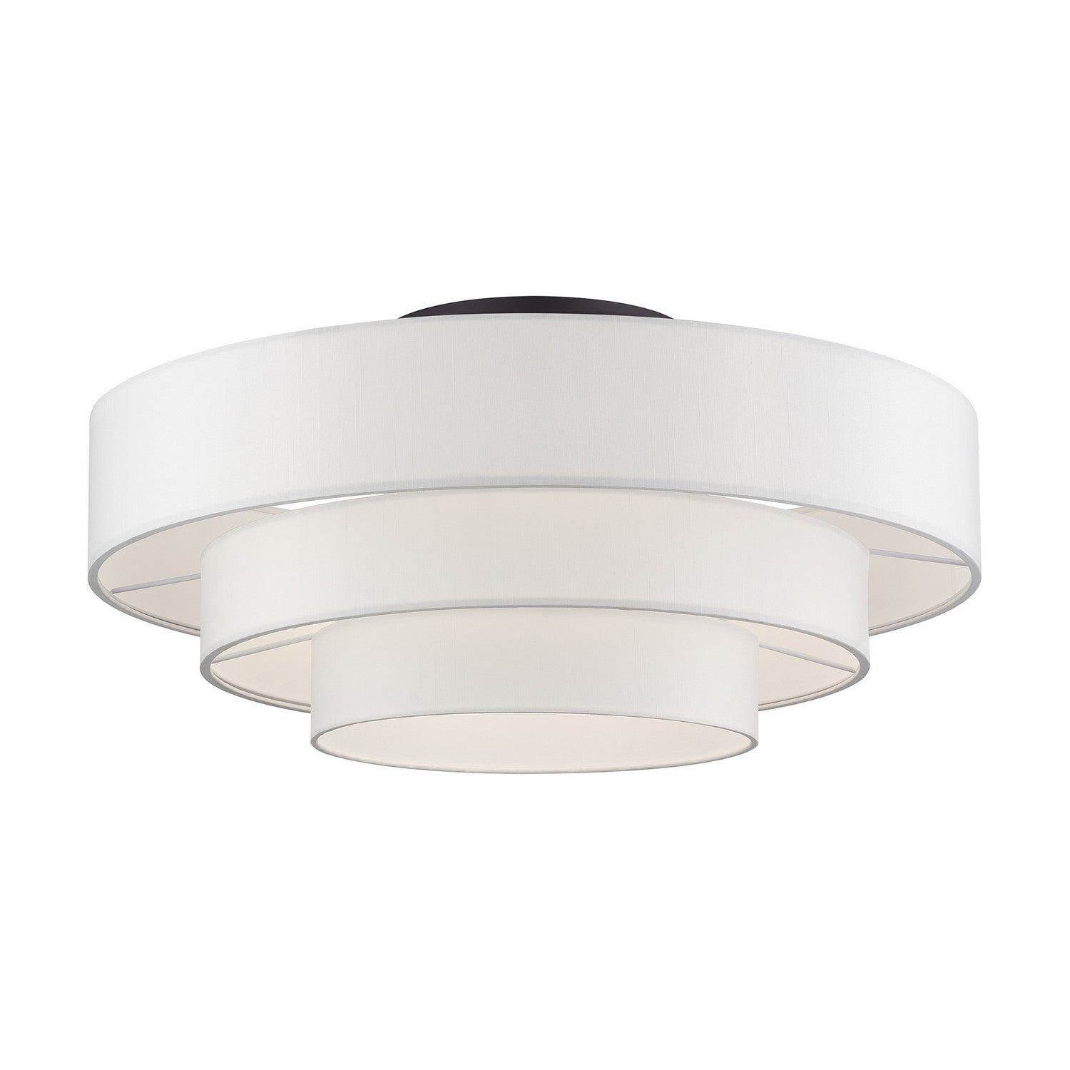 Livex Lighting - 50309-07 - Five Light Semi-Flush Mount - Manorwood - Bronze