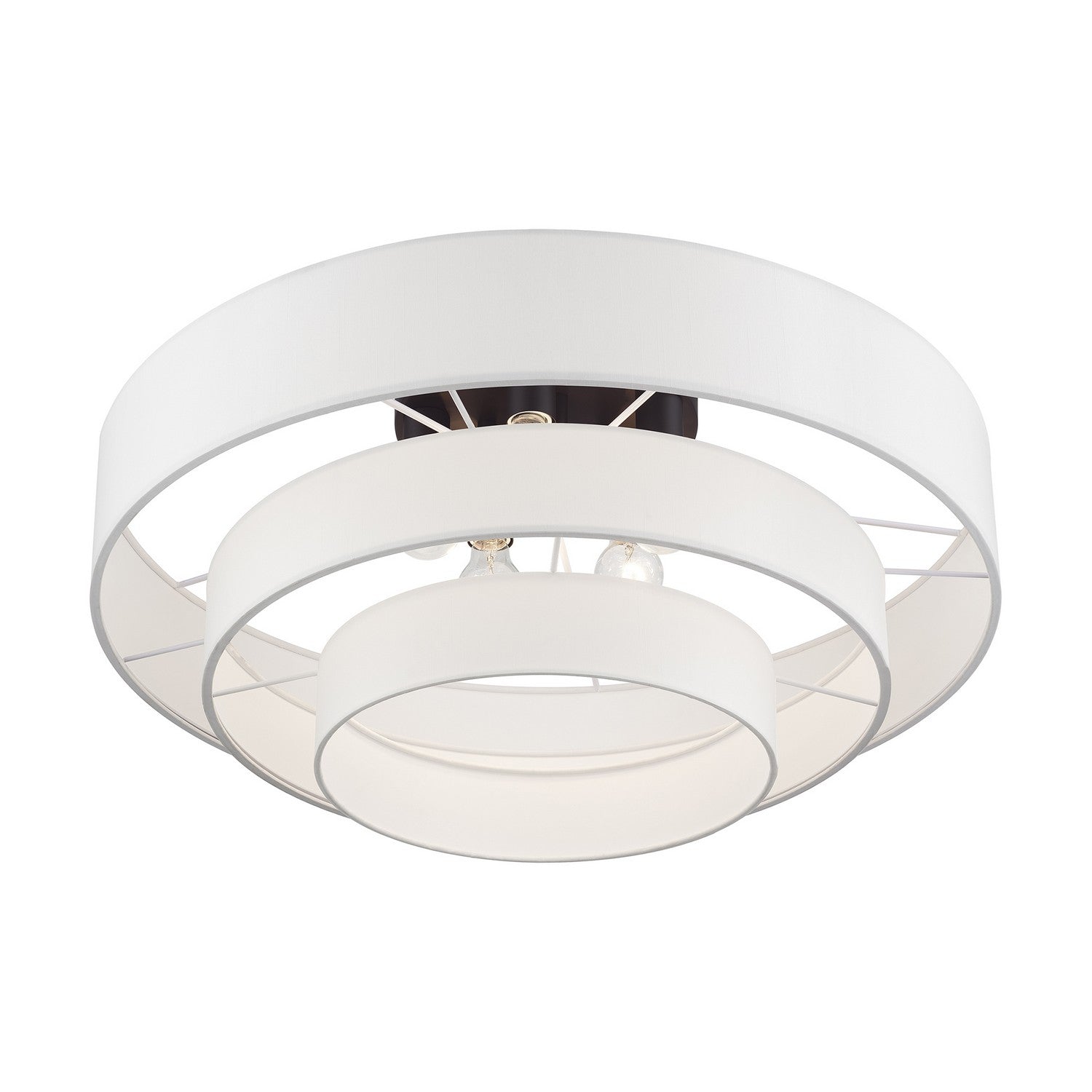 Livex Lighting - 50309-07 - Five Light Semi-Flush Mount - Manorwood - Bronze