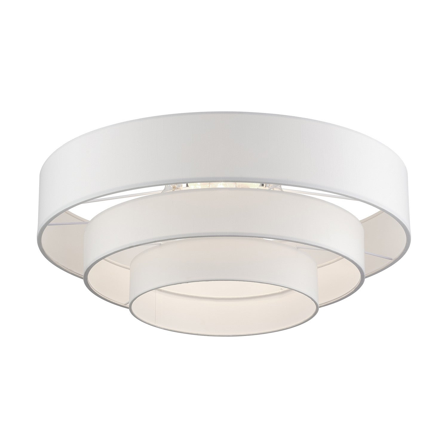Livex Lighting - 50309-91 - Five Light Semi-Flush Mount - Manorwood - Brushed Nickel