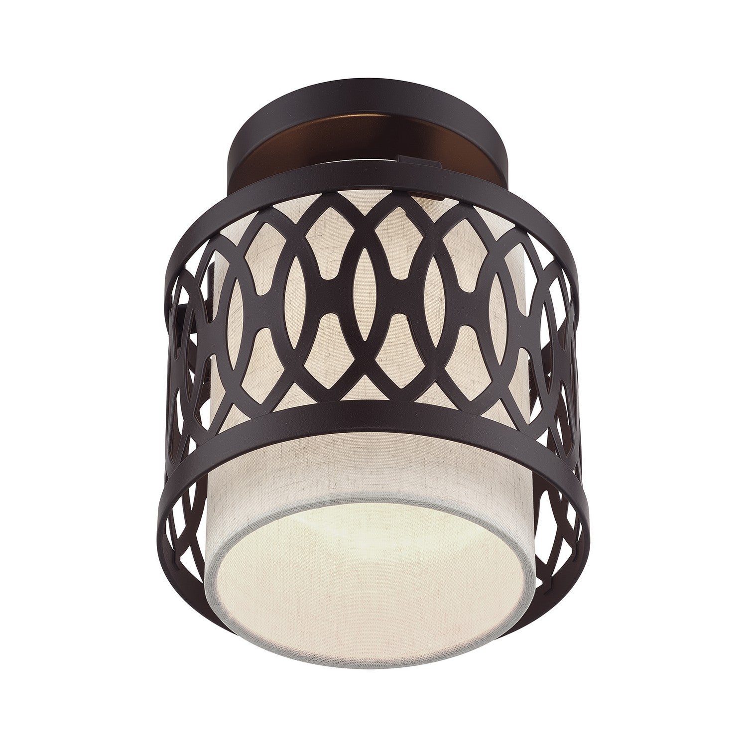 Livex Lighting - 53431-92 - One Light Semi-Flush Mount - Vistaview - English Bronze