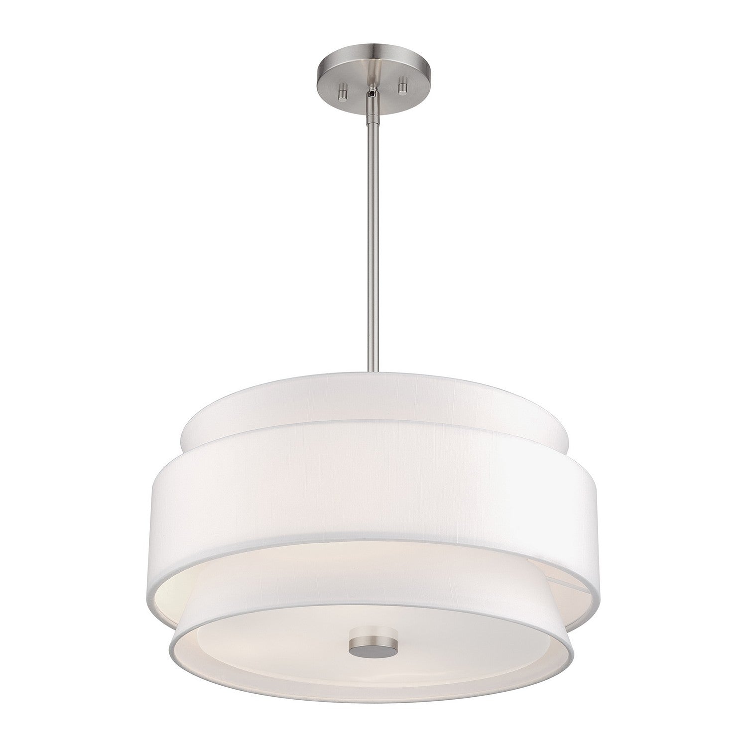 Livex Lighting - 60023-91 - Four Light Pendant Chandelier - Fontana - Brushed Nickel
