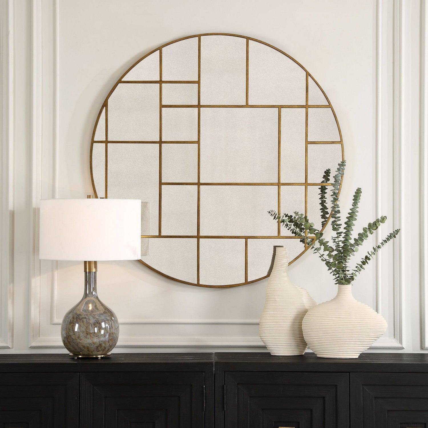 Uttermost - 09969 - Mirror - Geometric - Antiqued Gold Leaf