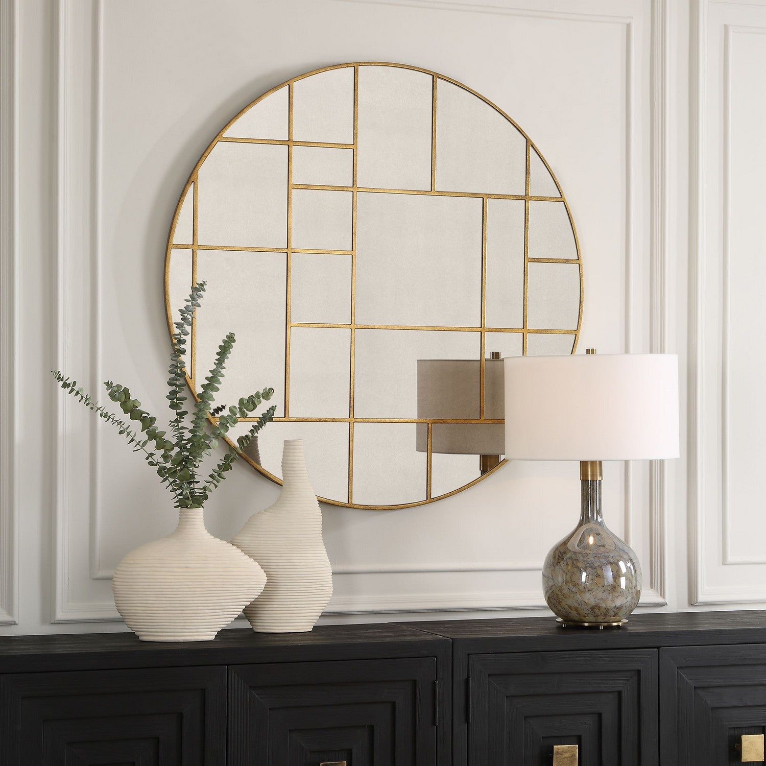 Uttermost - 09969 - Mirror - Geometric - Antiqued Gold Leaf