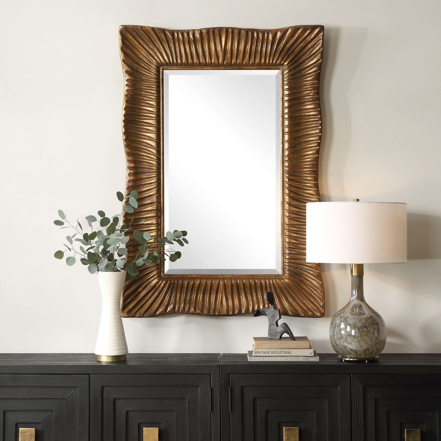 Uttermost - 09971 - Mirror - Emerson - Antiqued Gold Leaf