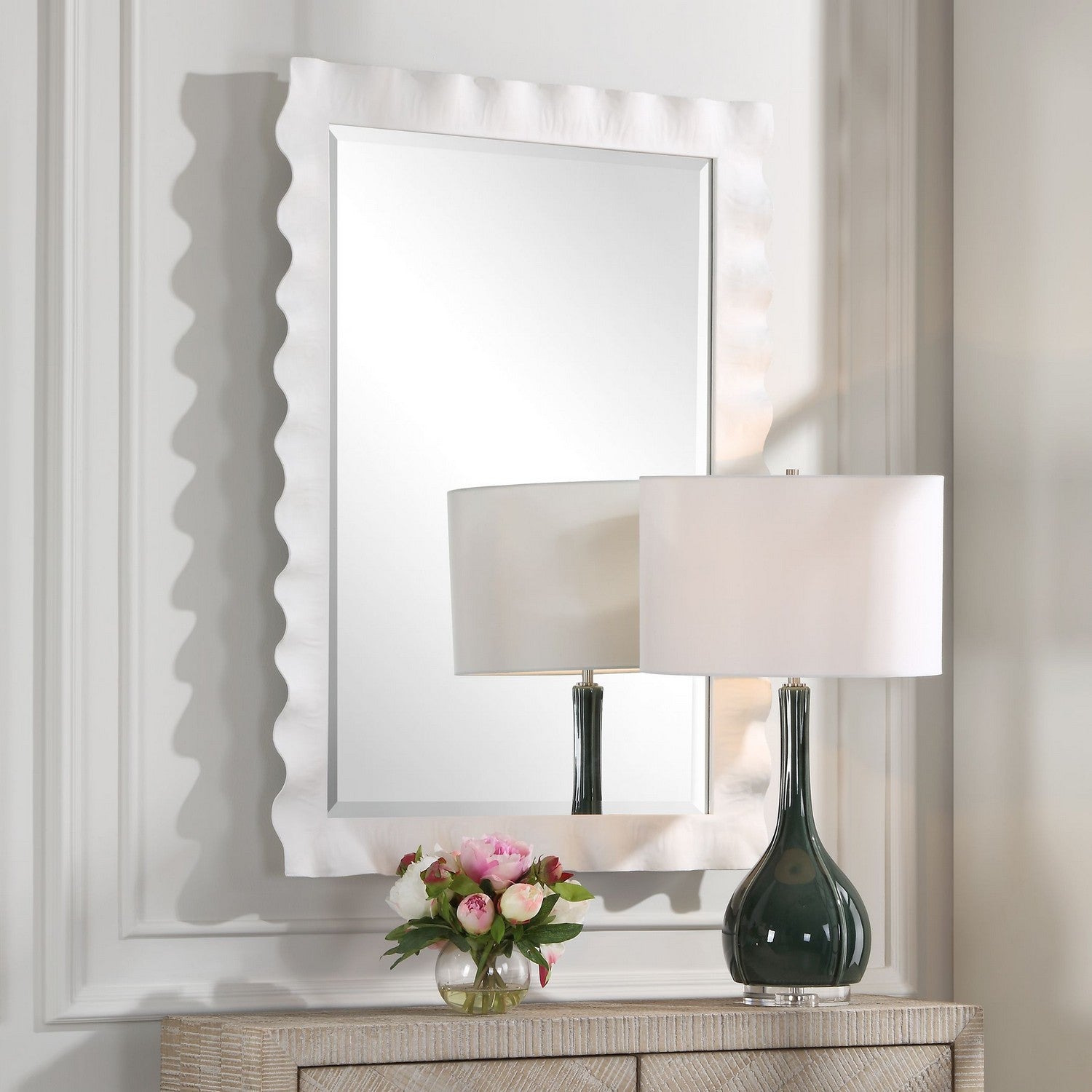 Uttermost - 09981 - Mirror - Haya - White
